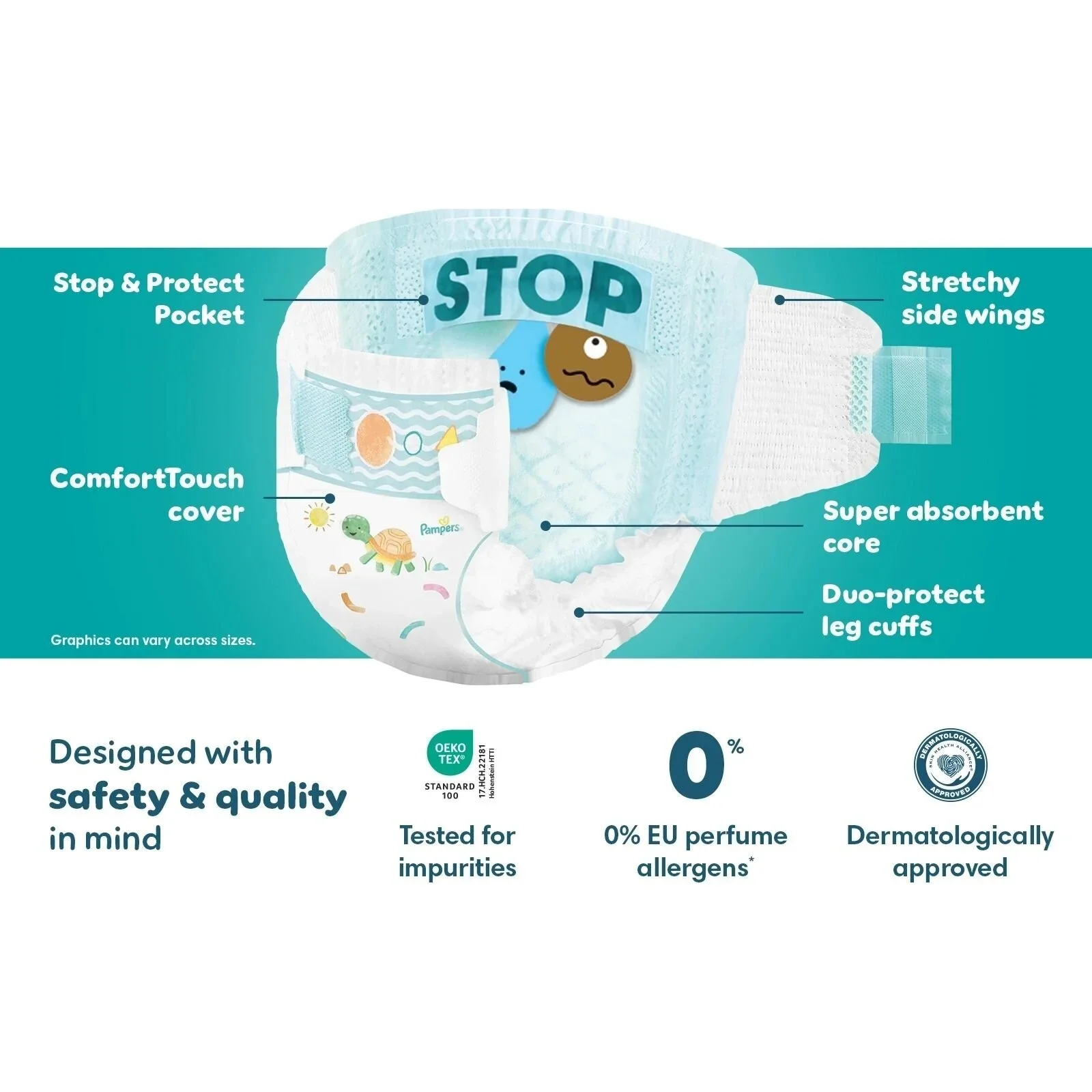 Pampers Baby Dry Size 3 Jumbo Pack - 98 nappies - Image 6