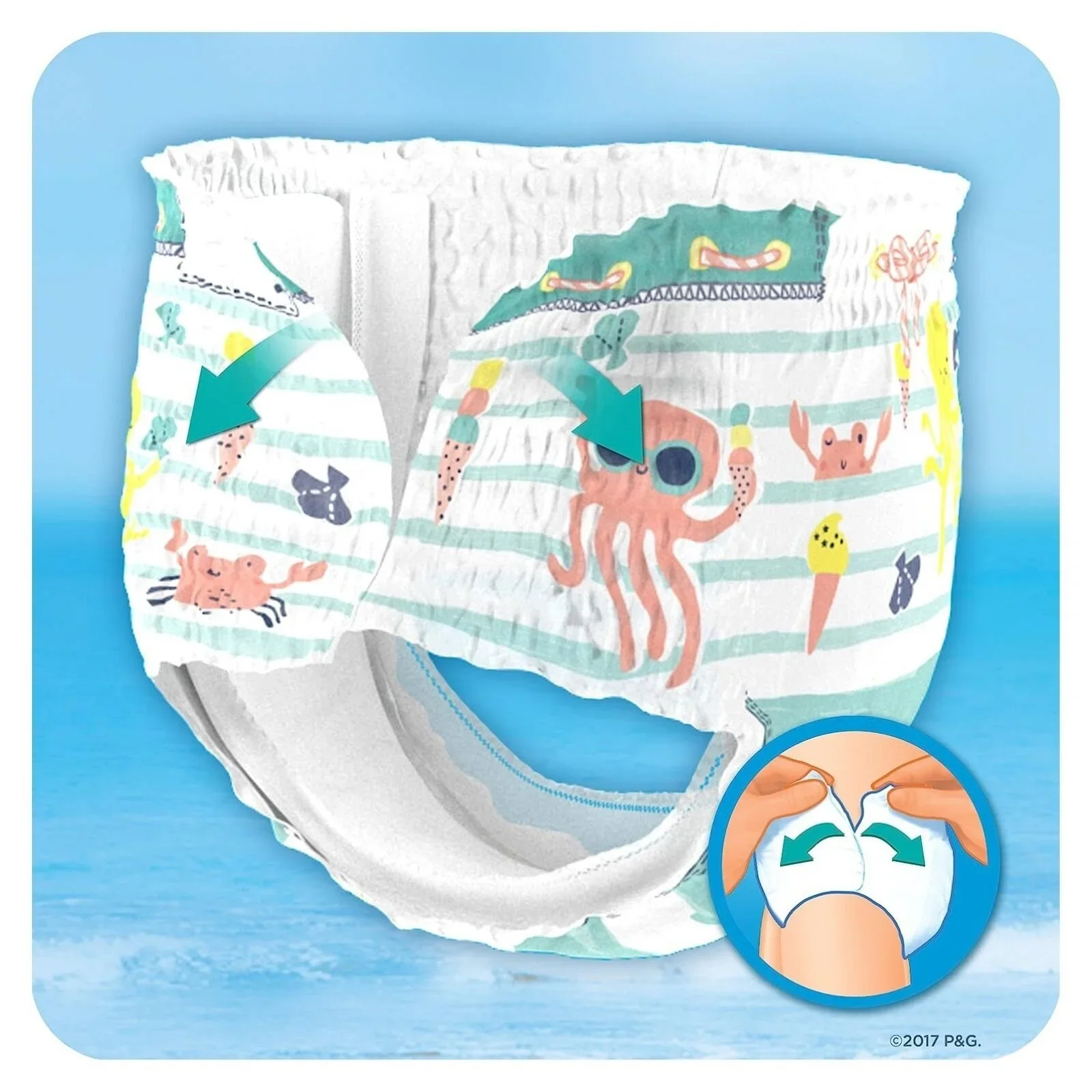 Pampers Splashers Baby Shark Size 3-4 - 12 nappies - Image 2
