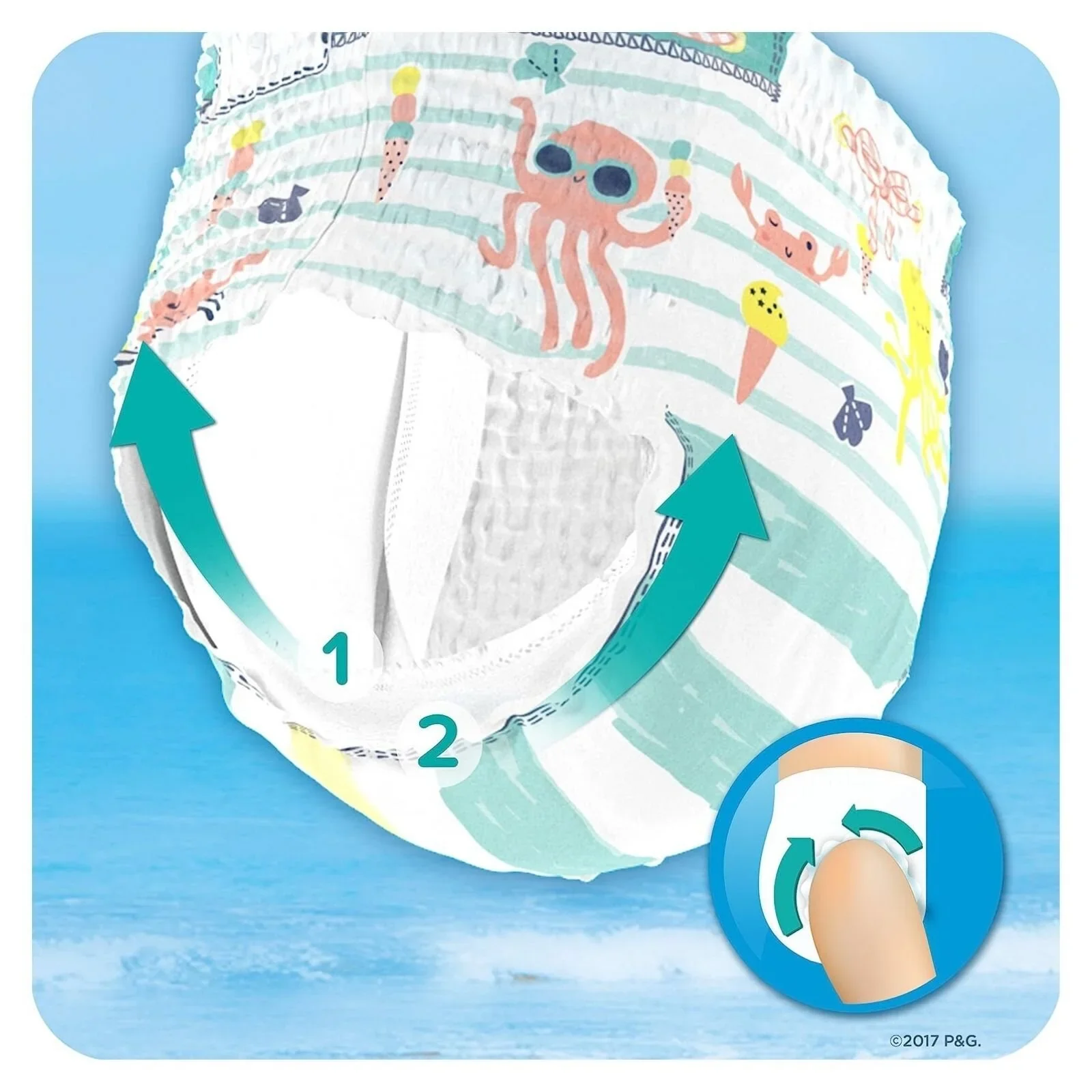 Pampers Splashers Baby Shark Size 3-4 - 12 nappies - Image 5