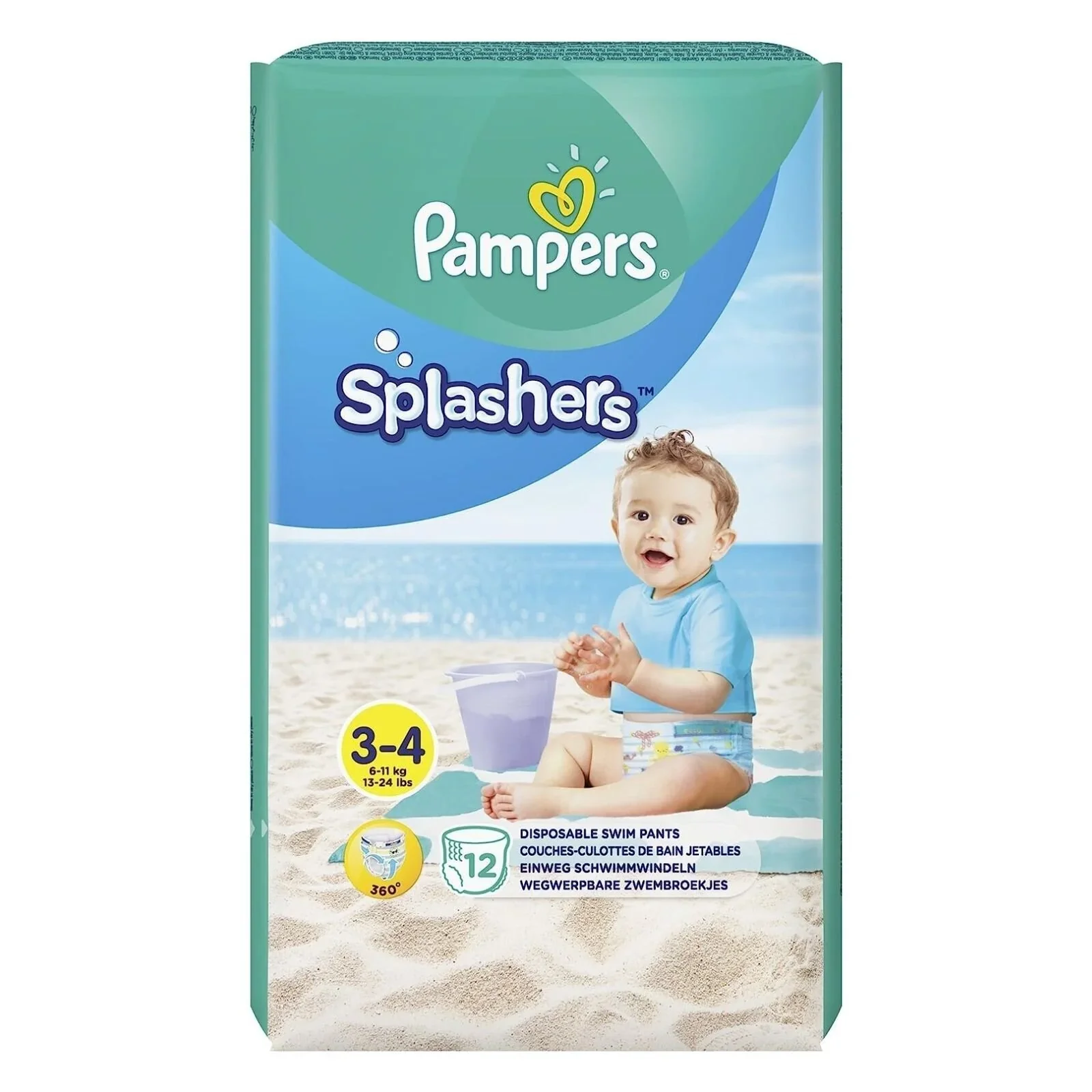 Pampers Splashers Baby Shark Size 3-4 - 12 nappies - Image 6