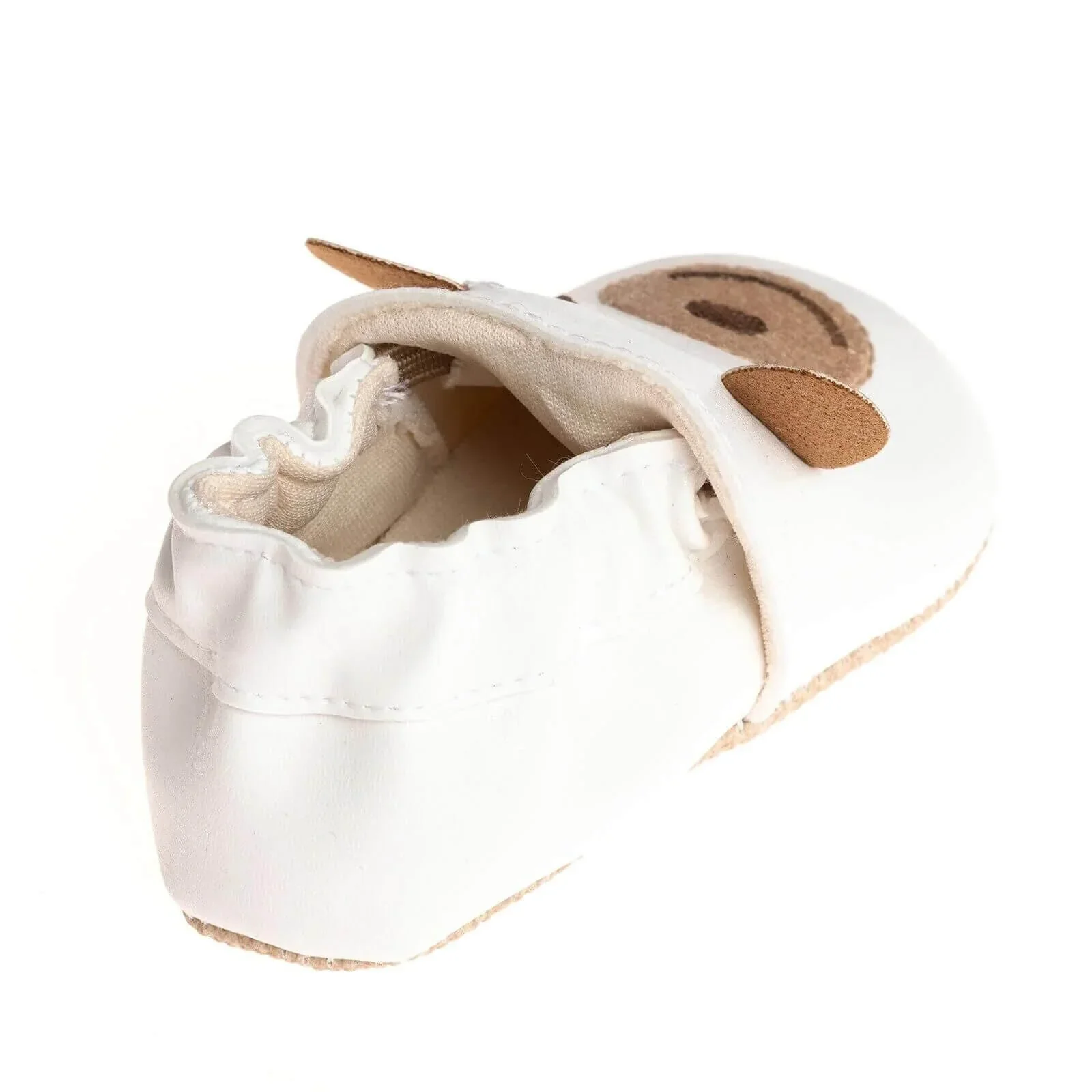 Papulin Unisex Bear Patterned Booties - White - Image 5