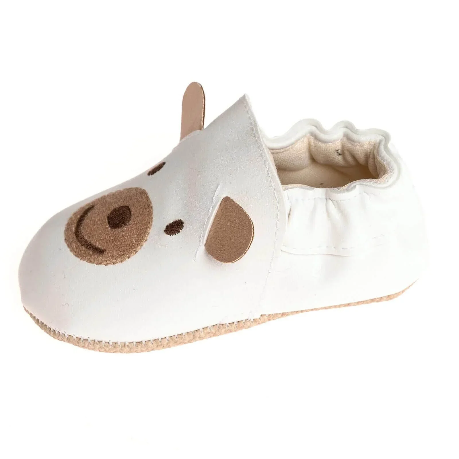 Papulin Unisex Bear Patterned Booties - White - Image 6