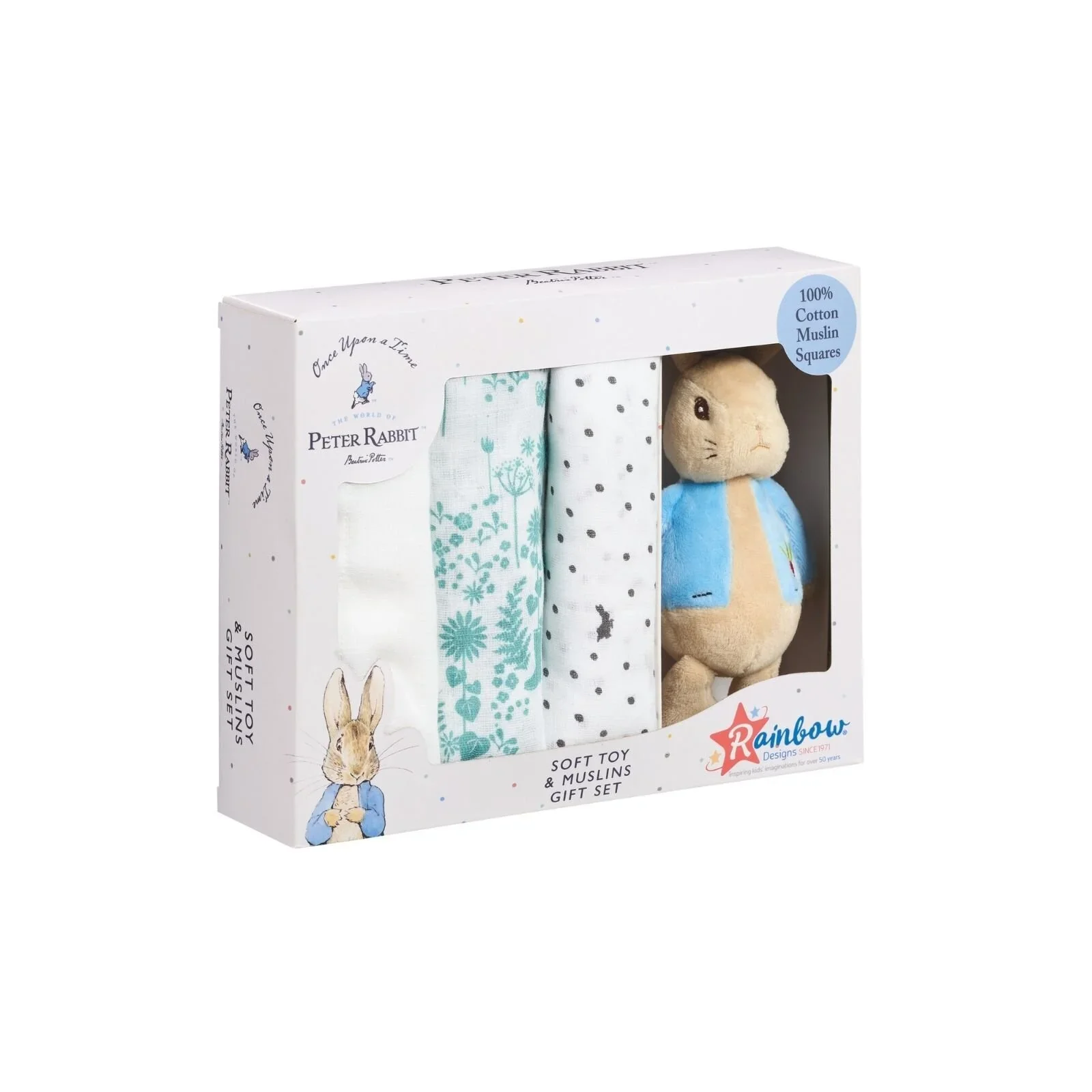 Peter Rabbit Muslin & Soft Toy Gift Set - Image 2