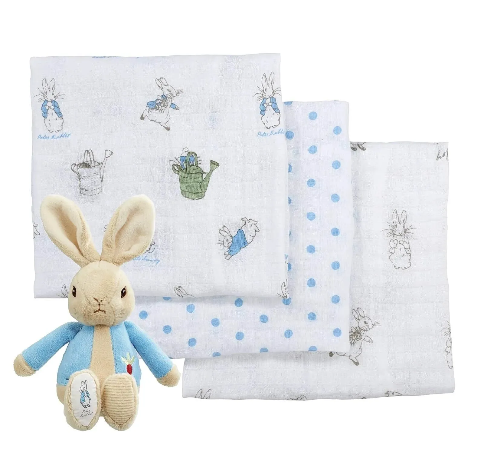 Peter Rabbit Soft Toy and Muslin - Image 3