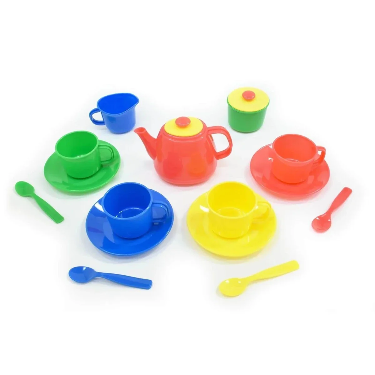 Peterkin Tea Set in Carry Case - Primary Colours - Image 2