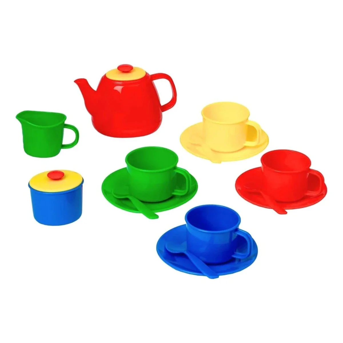 Peterkin Tea Set in Carry Case - Primary Colours - Image 4
