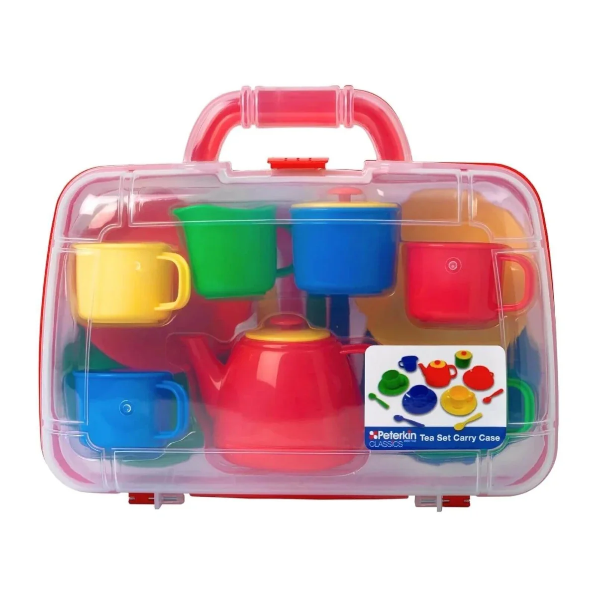 Peterkin Tea Set in Carry Case - Primary Colours - Image 5