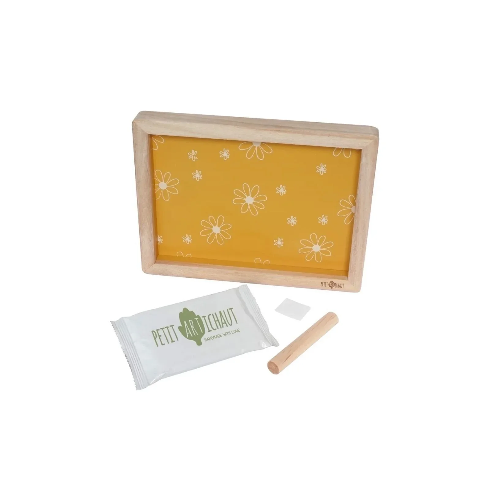Petit Artichaut Classic Frame with Hand & Foot Imprints - Daisy Ochre - Image 2