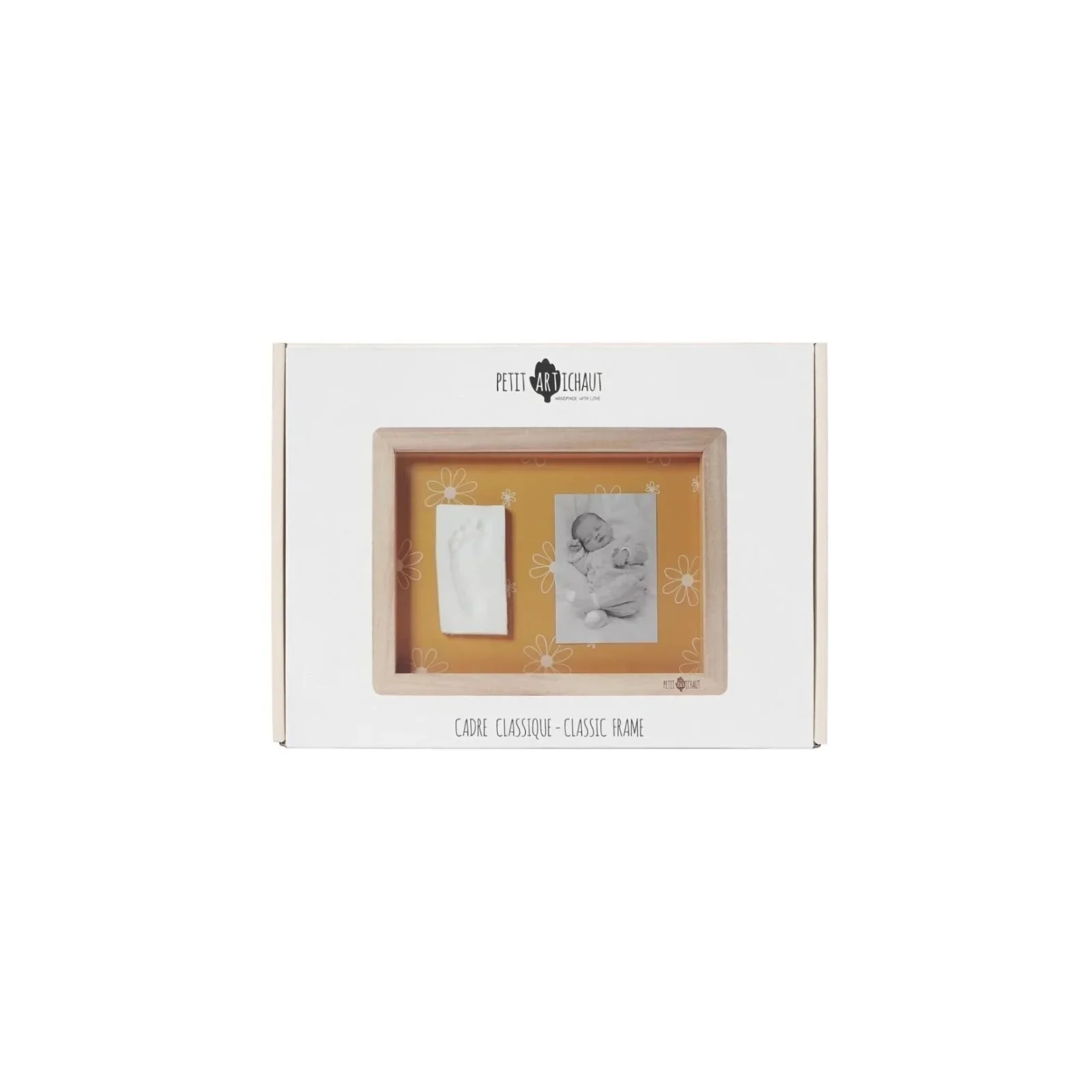 Petit Artichaut Classic Frame with Hand & Foot Imprints - Daisy Ochre - Image 7