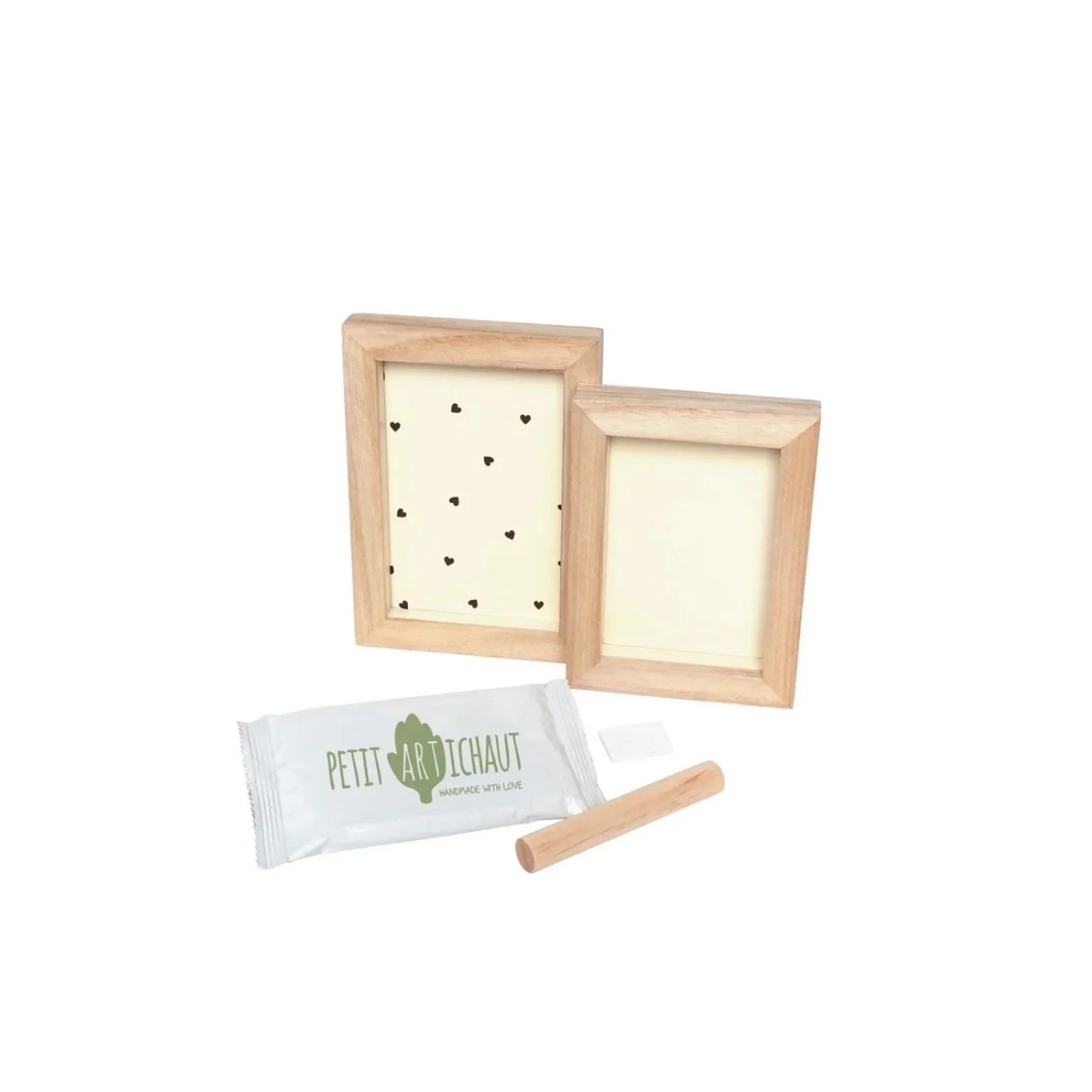 Petit Artichaut Duo Frame with Hand & Foot Imprints - Jolis Coeurs - Image 2