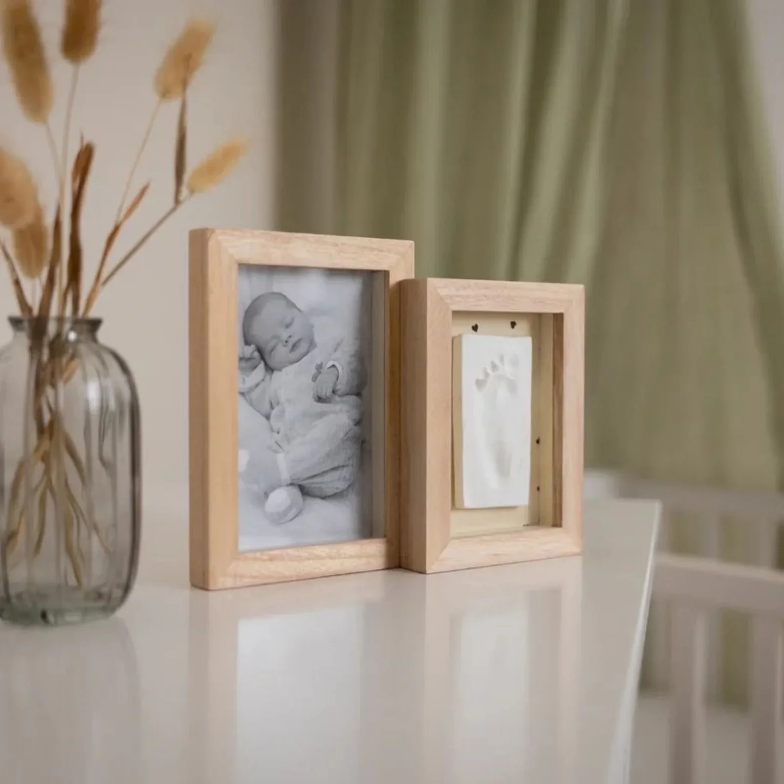 Petit Artichaut Duo Frame with Hand & Foot Imprints - Jolis Coeurs - Image 4