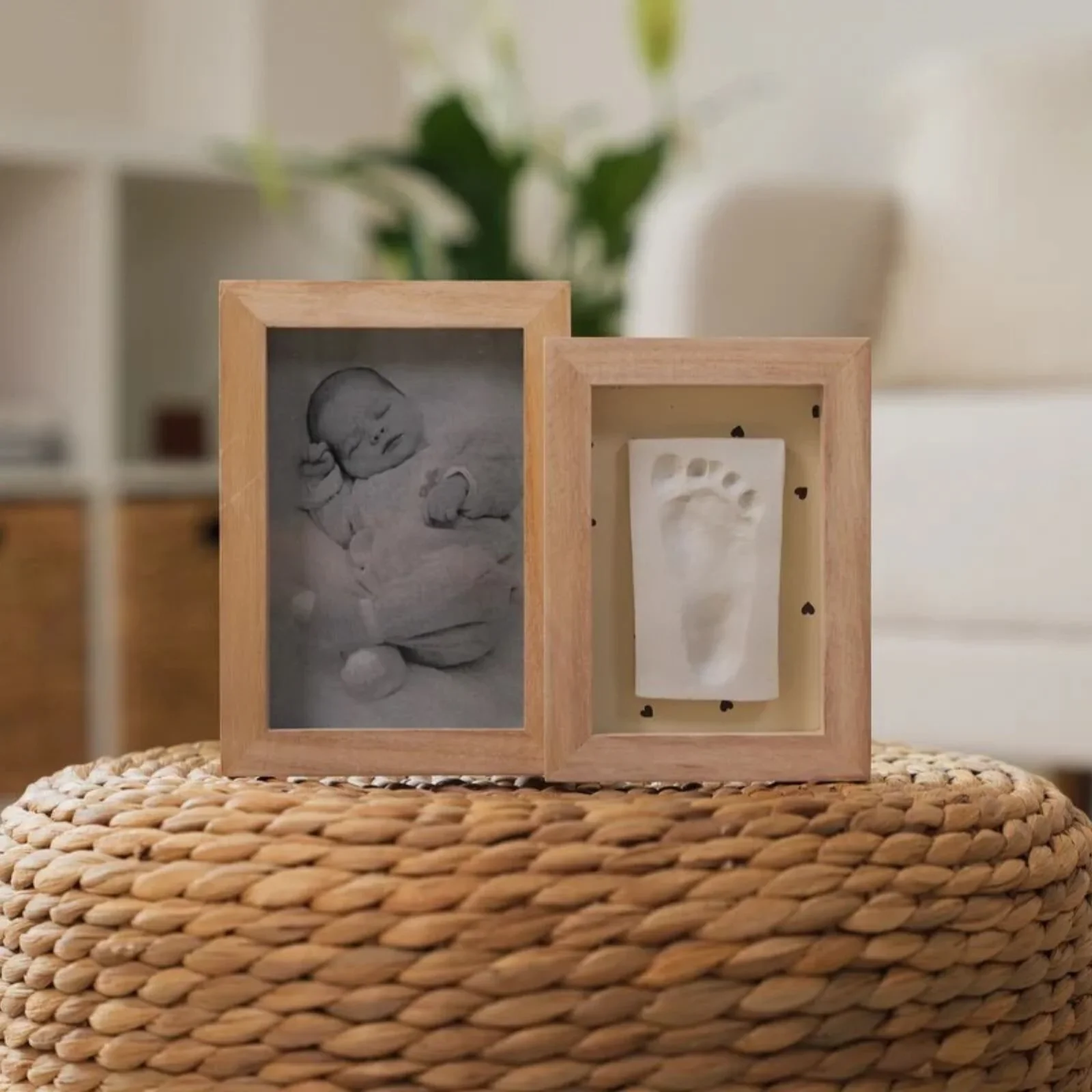 Petit Artichaut Duo Frame with Hand & Foot Imprints - Jolis Coeurs - Image 6
