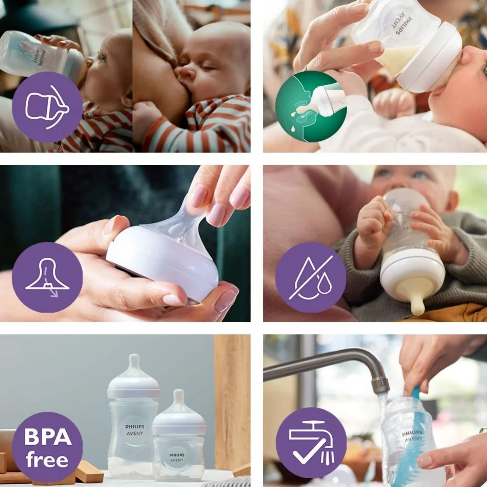 Philips Avent Natural Response Glass Bottle 0-3 months 120ml - Image 9