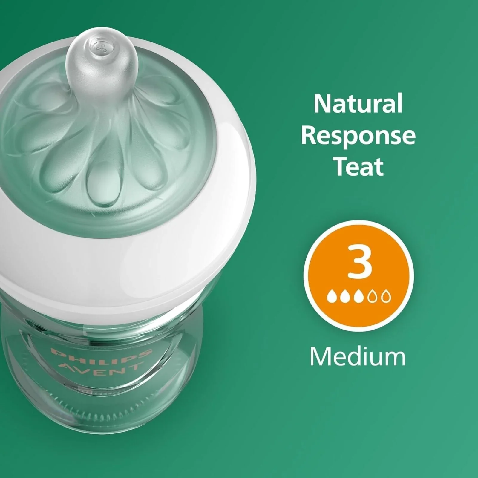 Philips Avent Natural Response Glass Bottle 3-6 months 240ml - Image 9
