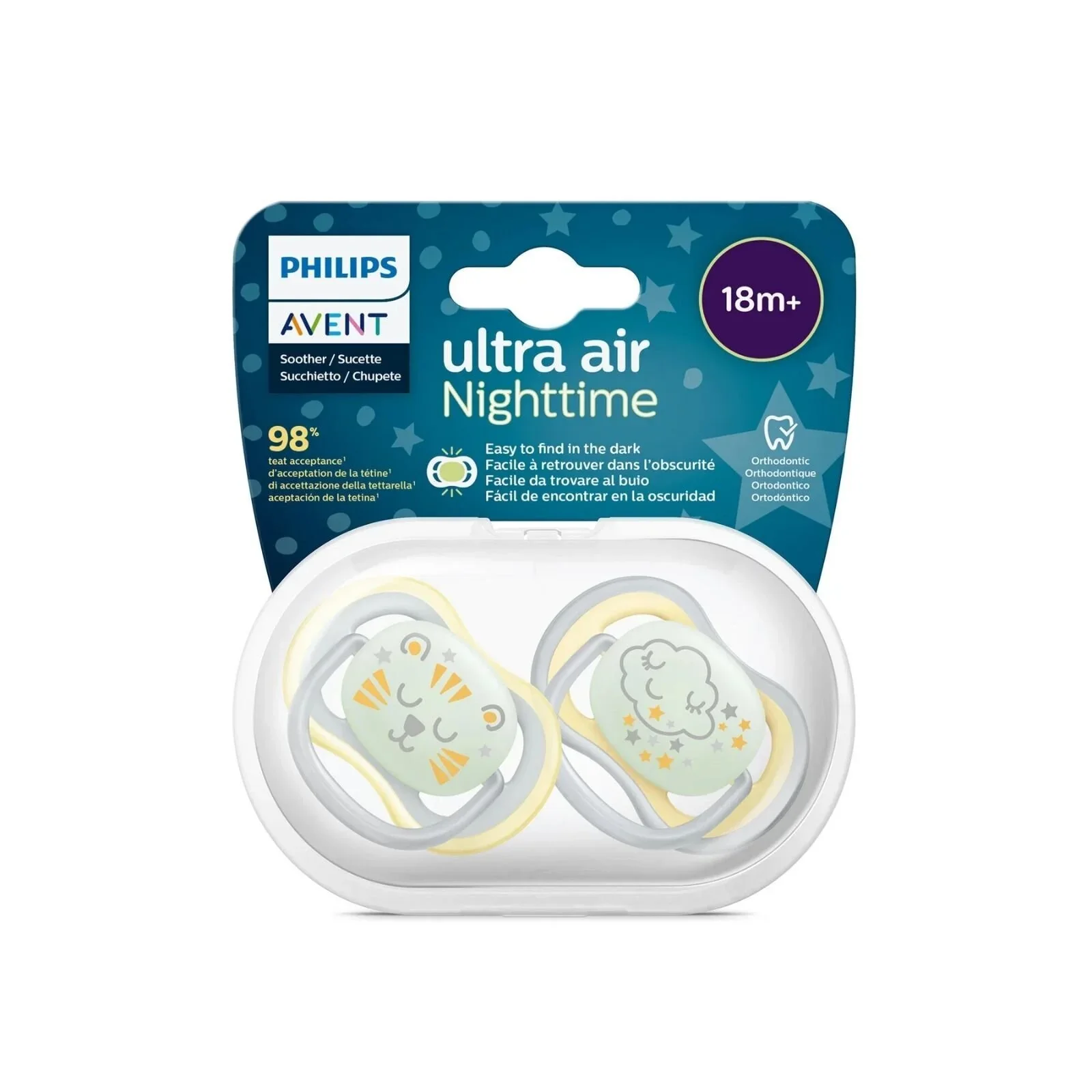 Philips Avent Ultra Air Night Soother 18+ months Pack of 2 - Image 2