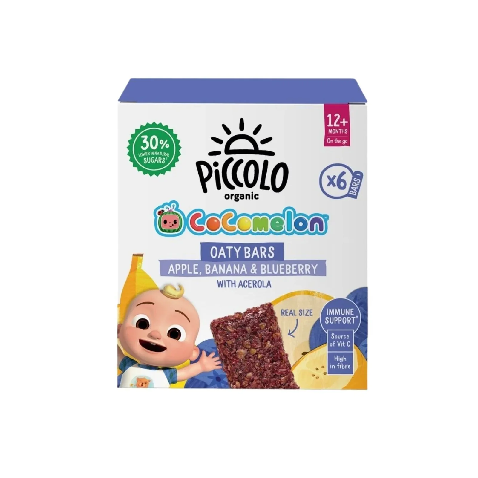 Piccolo Organic Apple Banana Blueberry Oaty Bar 12+ months 138g (6x23g) - Image 2