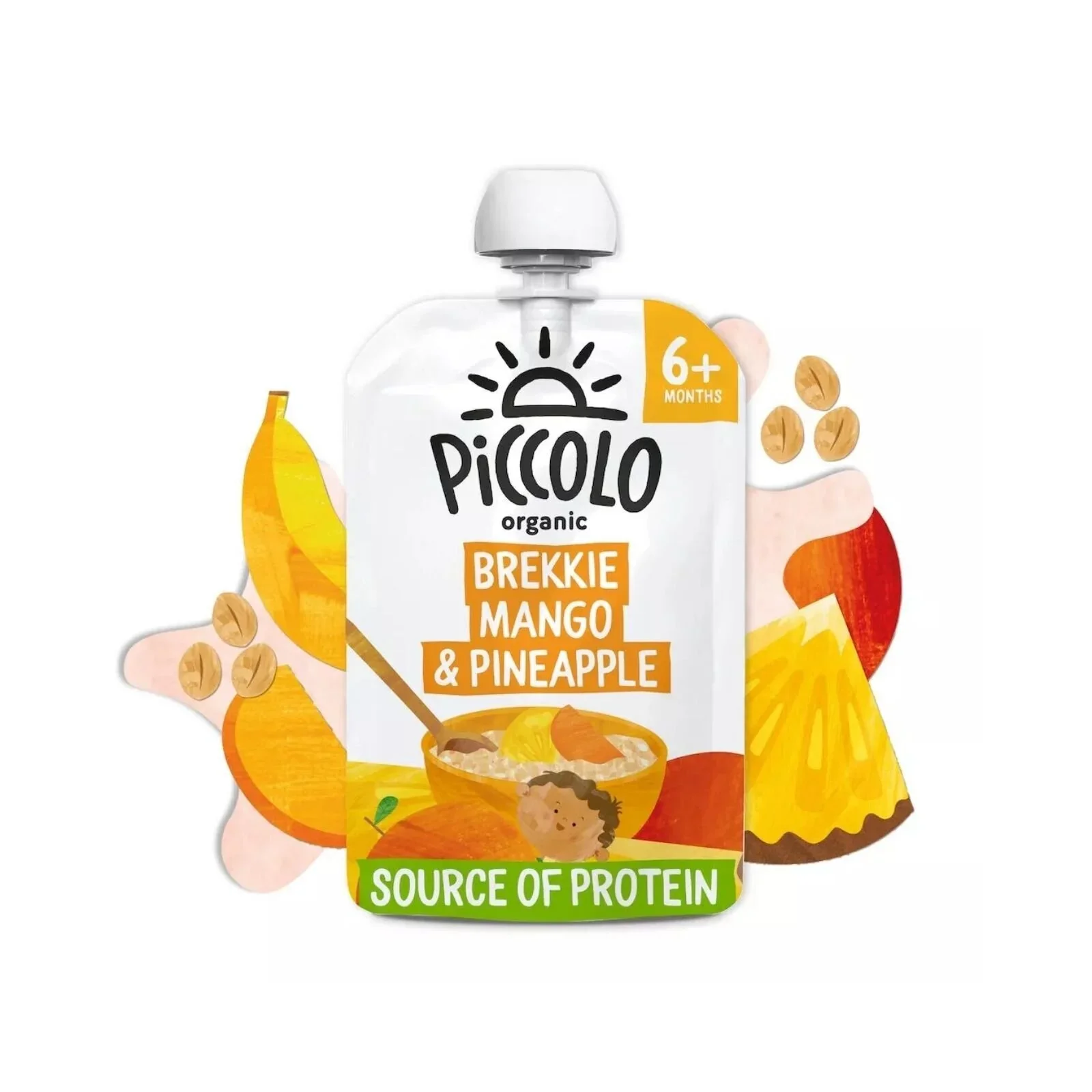 Piccolo Organic Brekkie Mango & Pineapple 6+ months 100g - Image 2