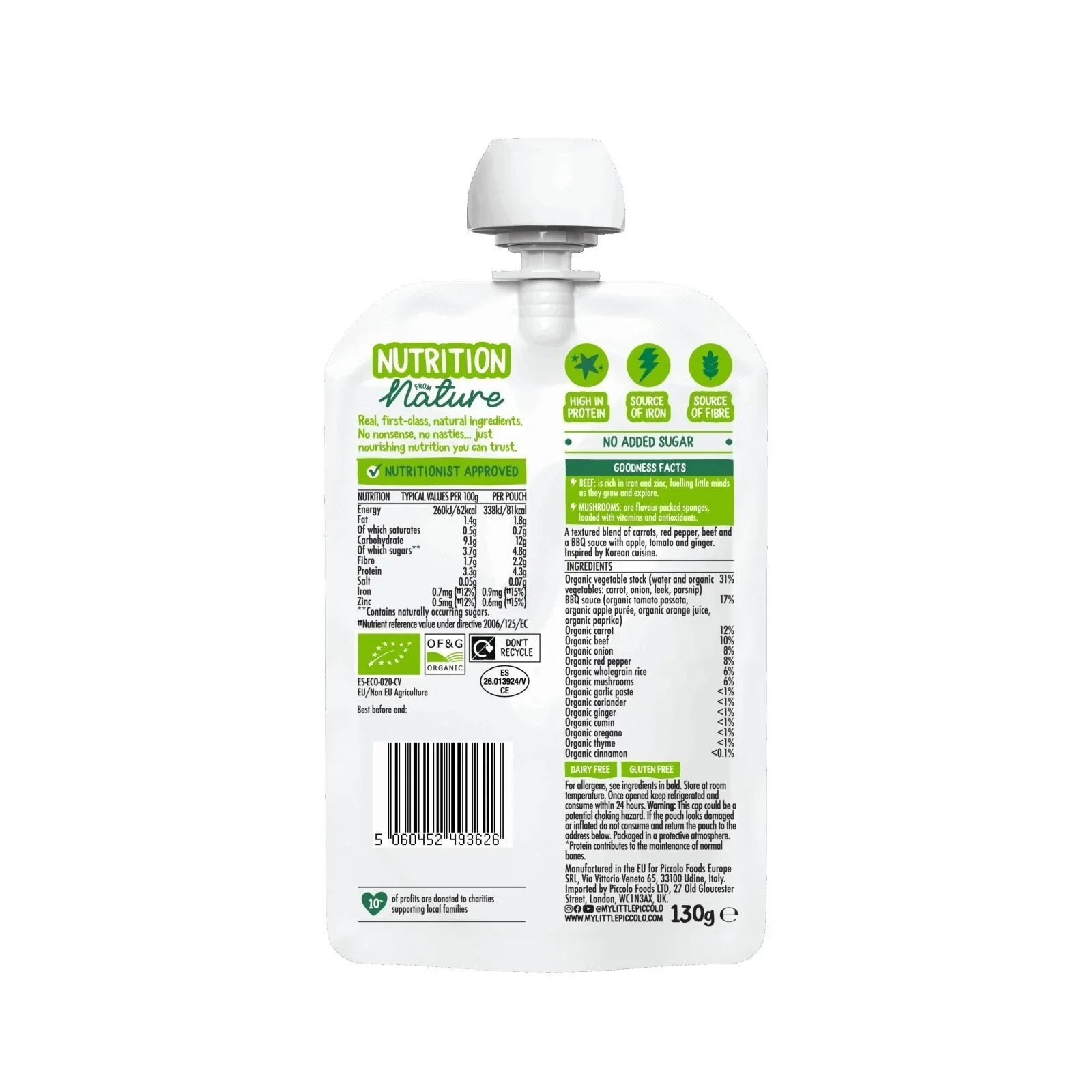 Piccolo Organic Korean BBQ Beef 130g - Image 3