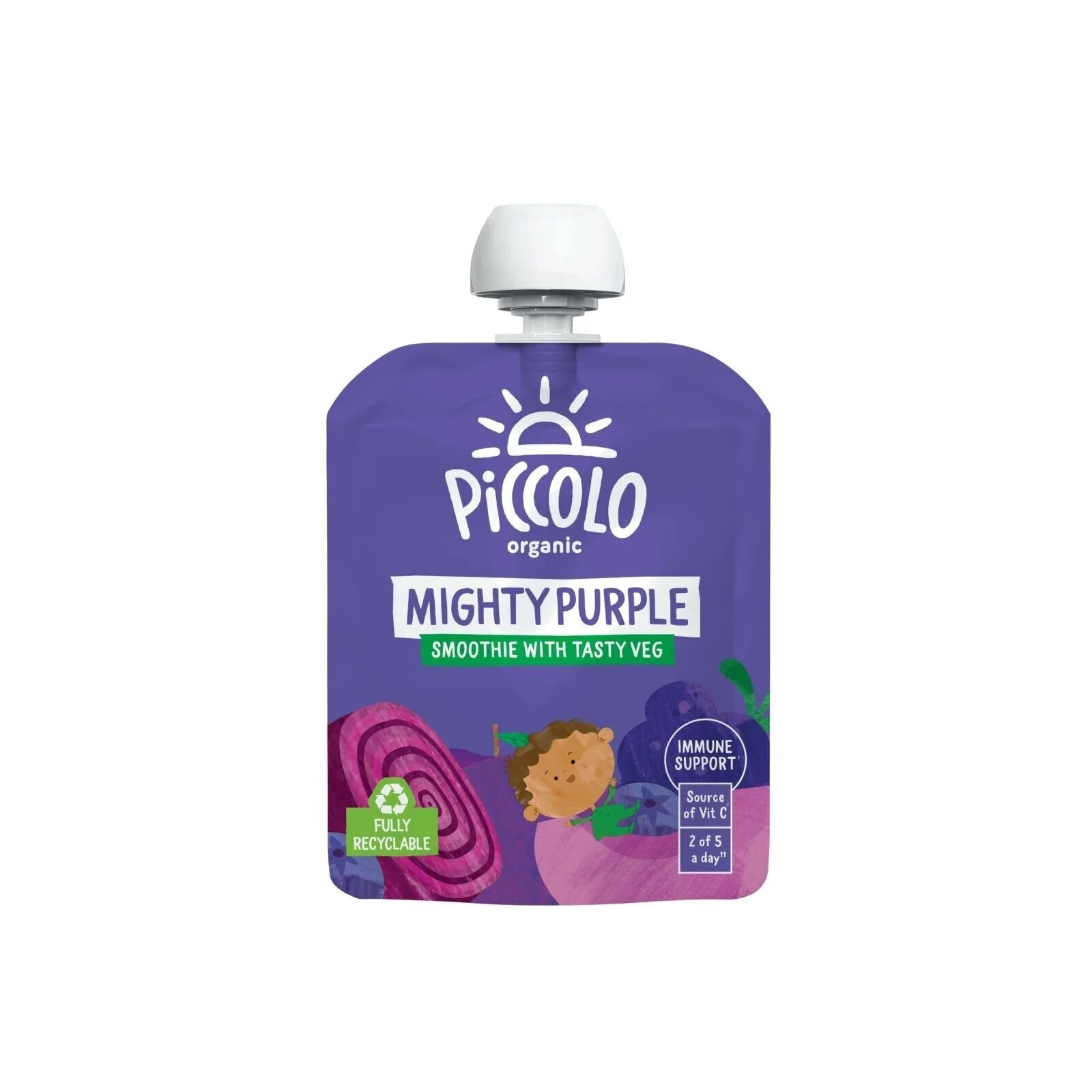 Piccolo Organic Mighty Purple Smoothies 6+ months 360g (4x90g) - Image 2