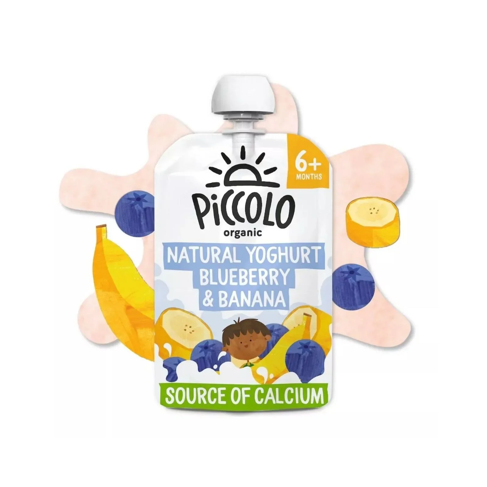 Piccolo Organic Natural Yoghurt Blueberry & Banana 6+ months 100g - Image 2