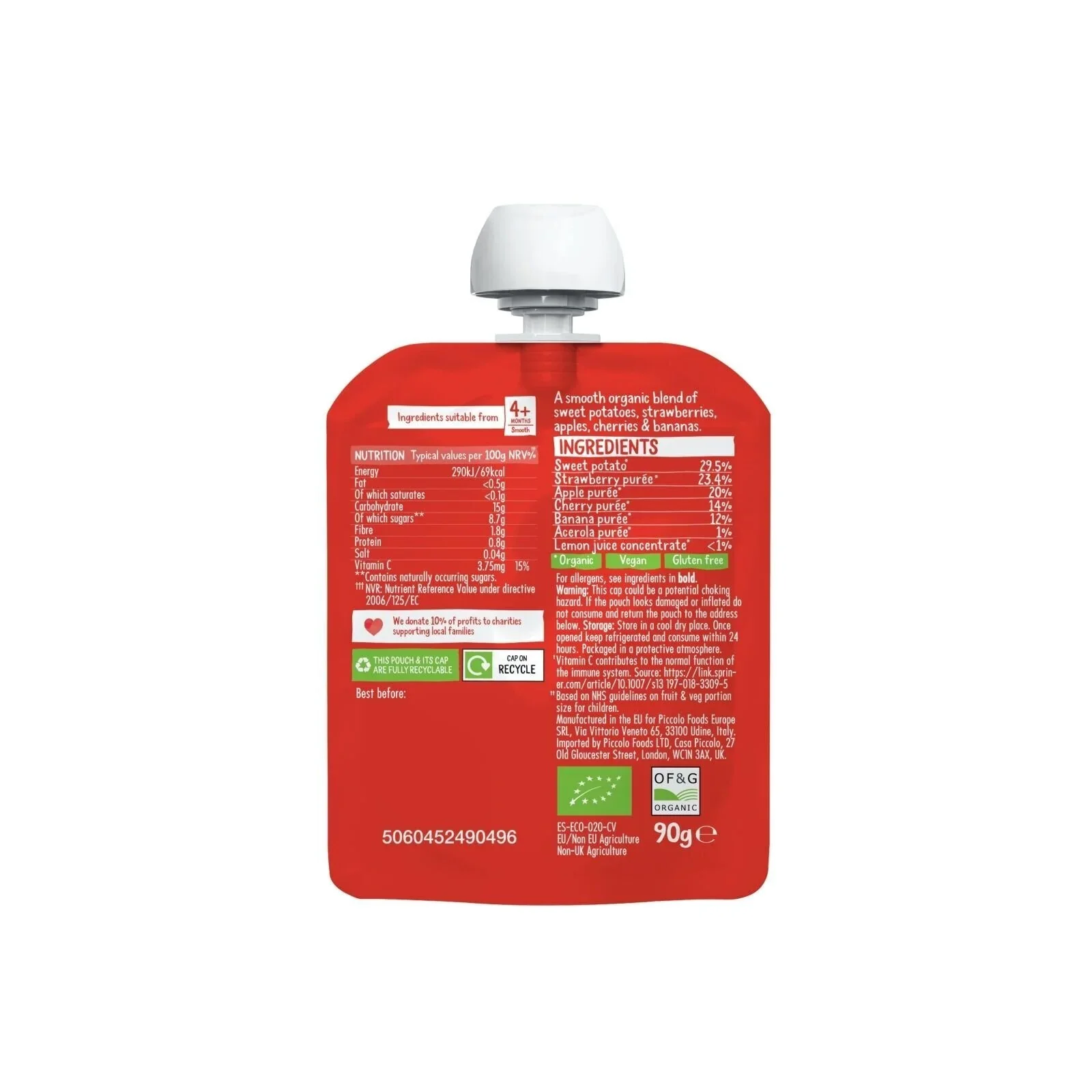 Piccolo Organic Red & Go 6+ months 360g (4x90g) - Image 4
