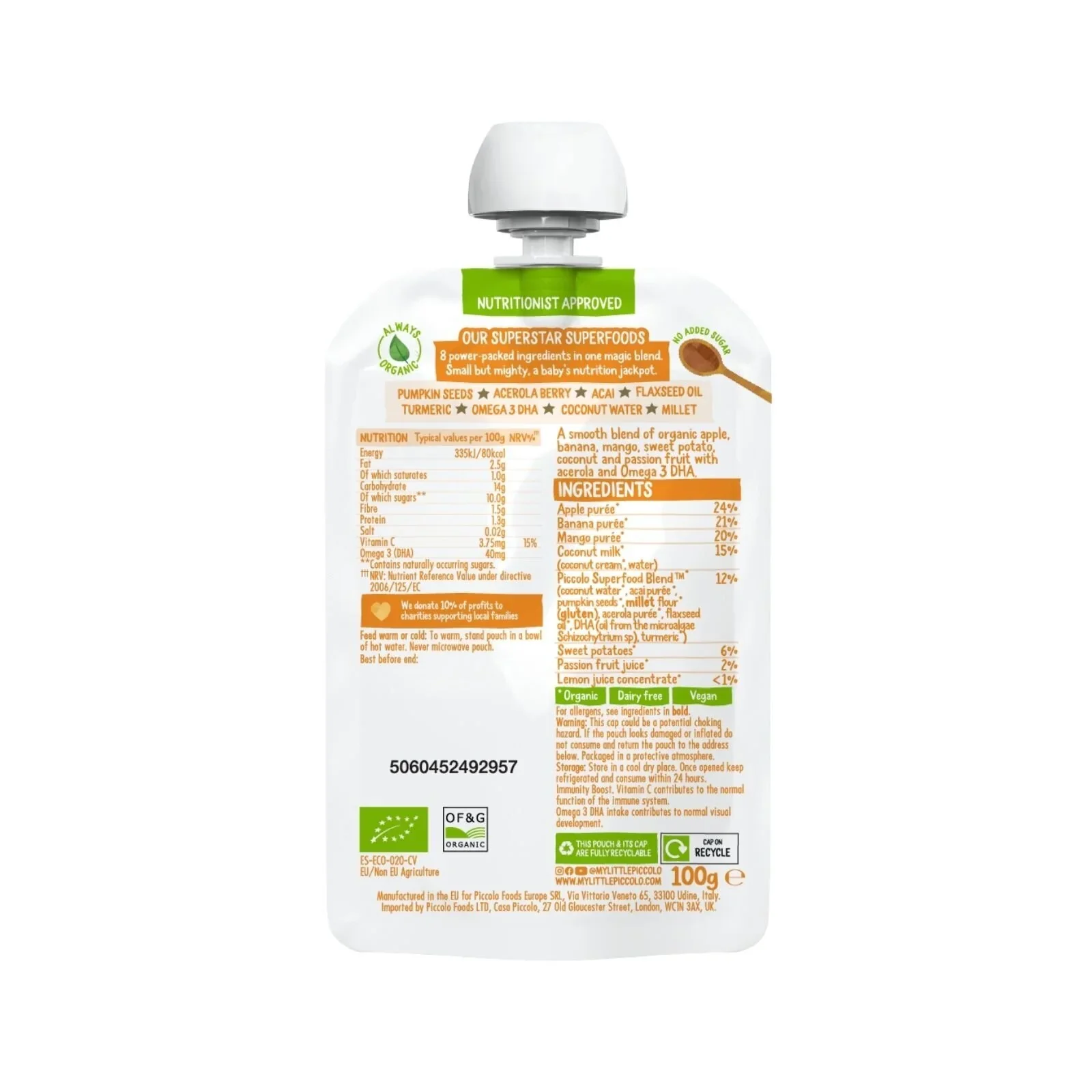Piccolo Organic Tropical Superboost 100g - Image 4