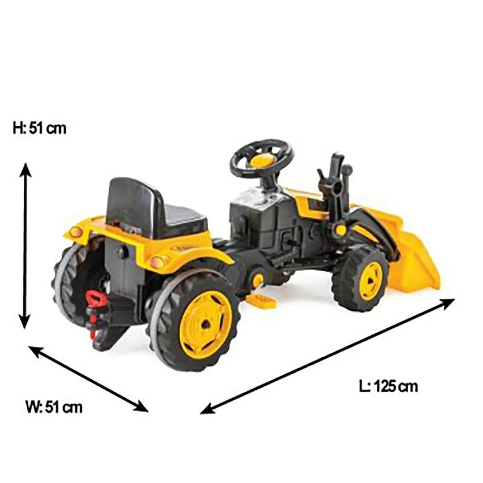 Pilsan Active Ride On Tractor with Pedal - Yellow - Image 3