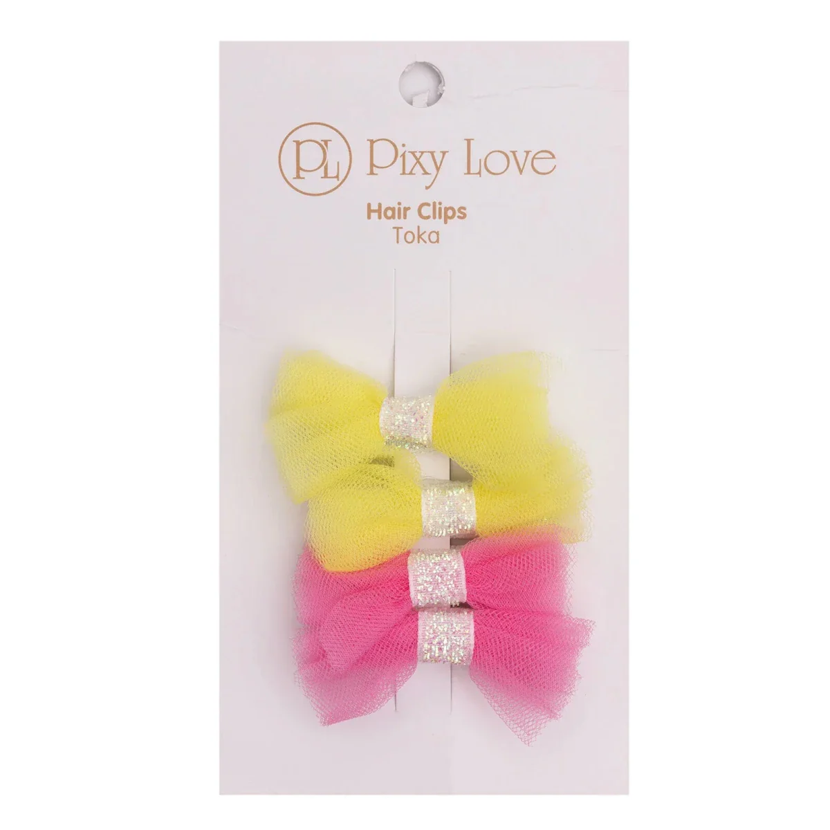 Pixy Love Hair Clips Girls - Yellow - Image 4