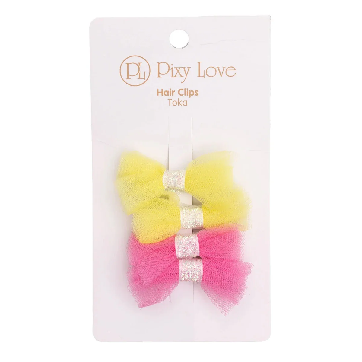 Pixy Love Hair Clips Girls - Yellow - Image 5