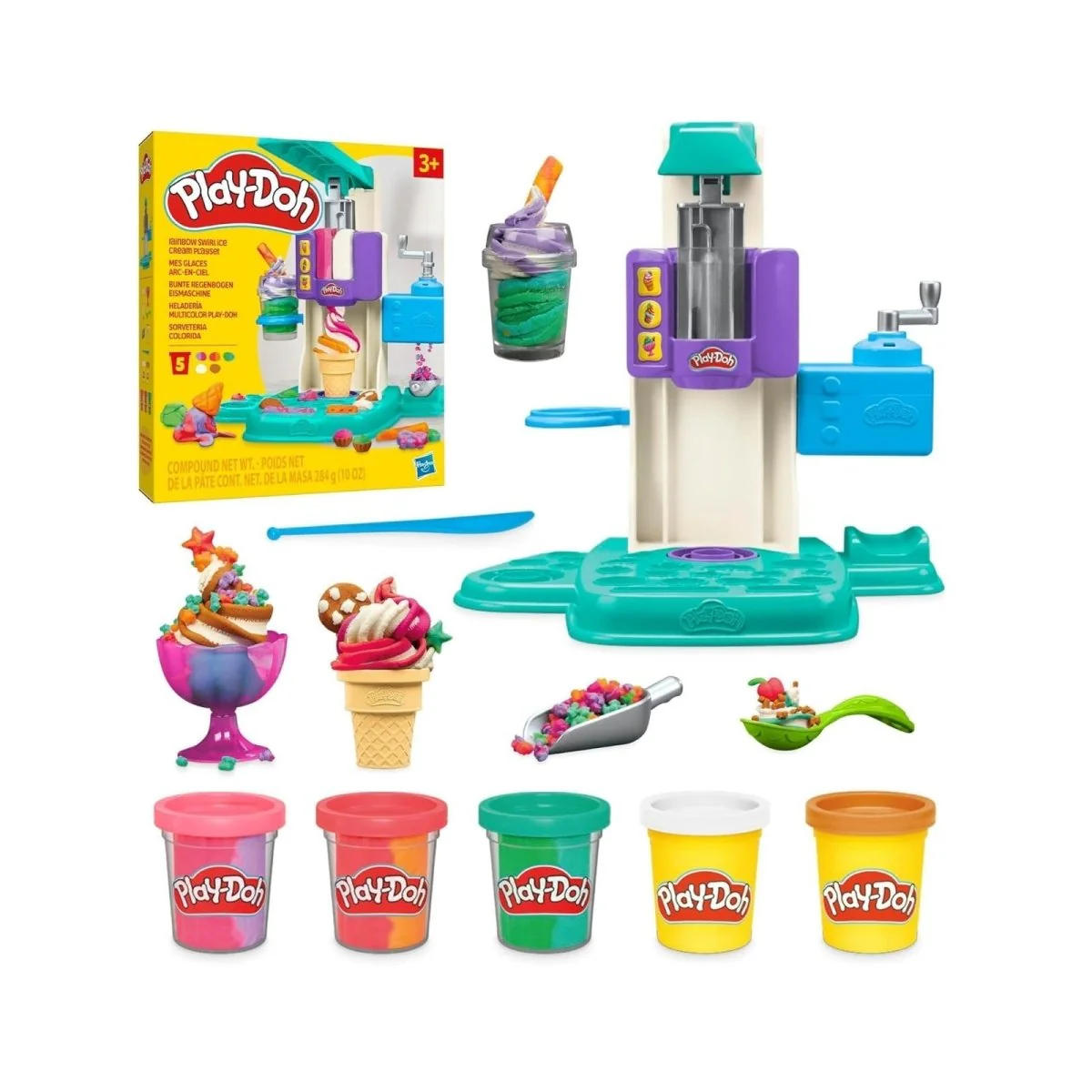 Play-Doh Rainbow Swirl Ice Cream Playset - Image 2