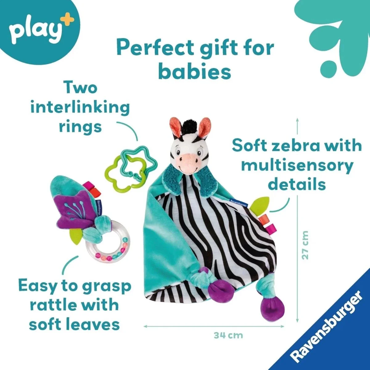 Play+ My First Snuggle Friend - Zebra - Image 4