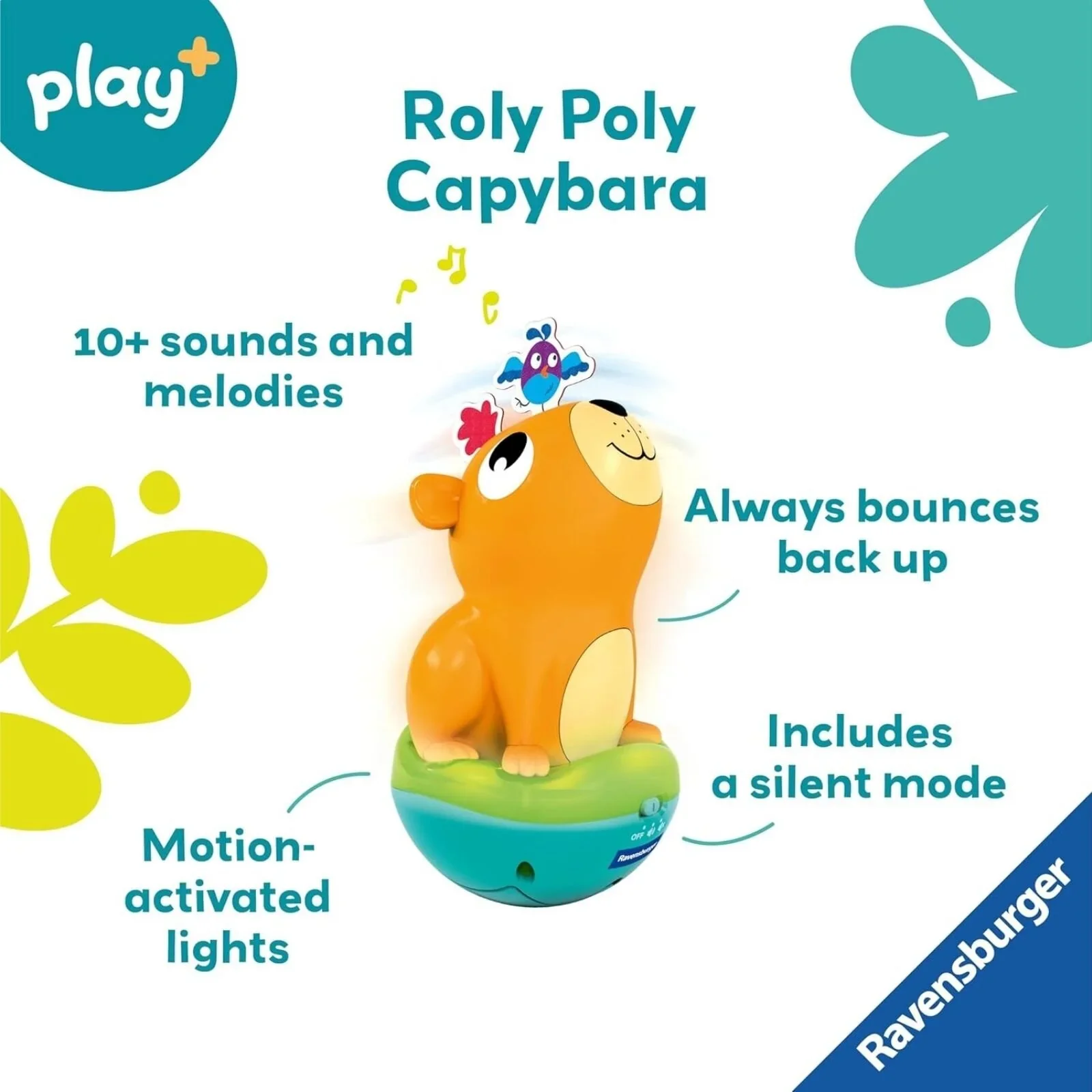 Play+ Push & Listen Roly Poly Capybara - Image 2