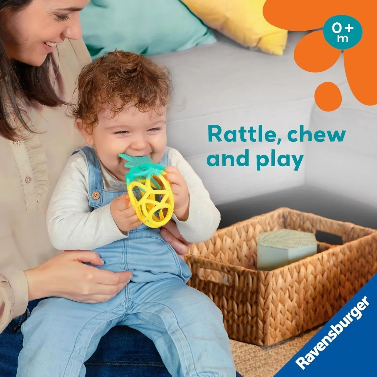 Play+ Rattle & Teether Pineapple - Image 2