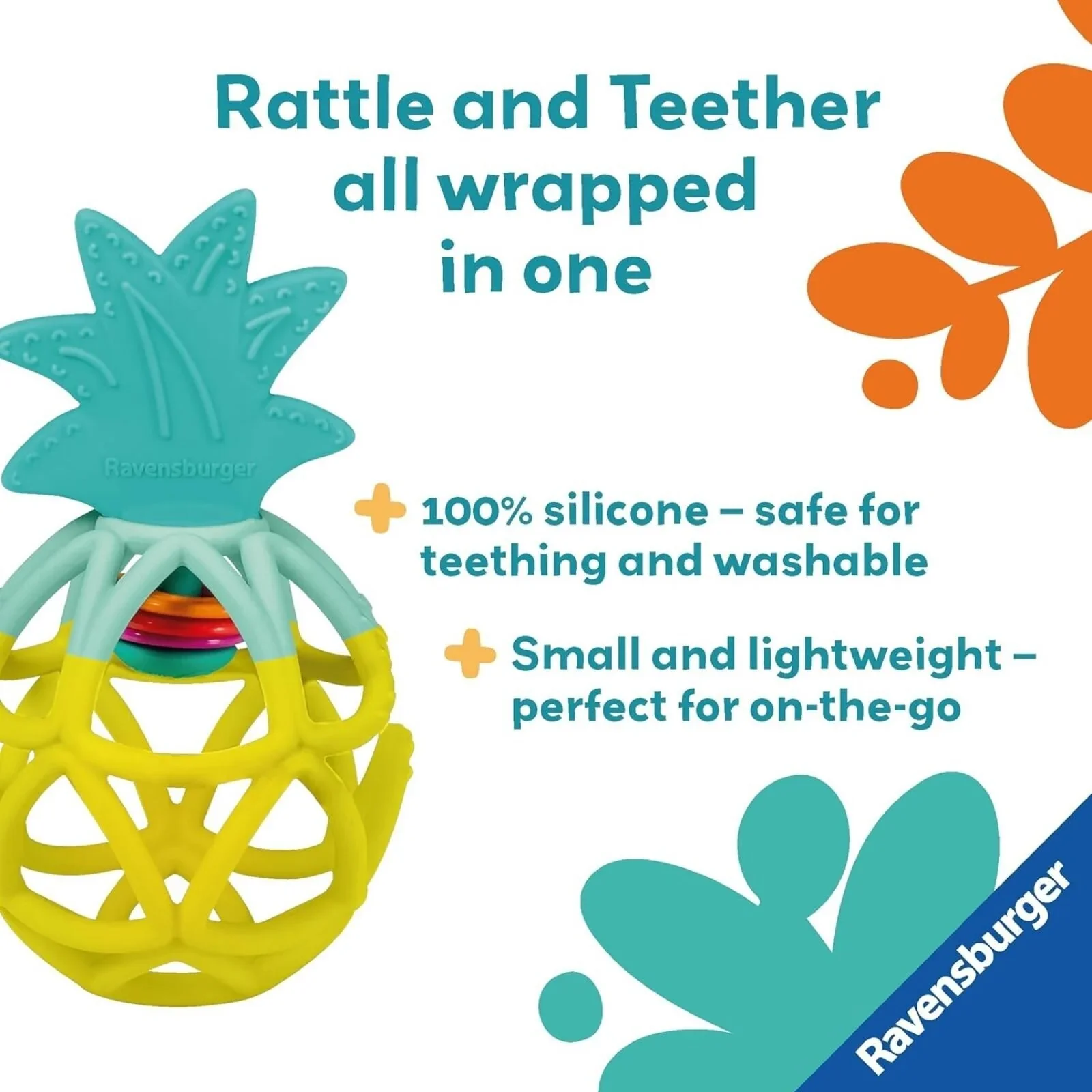 Play+ Rattle & Teether Pineapple - Image 5