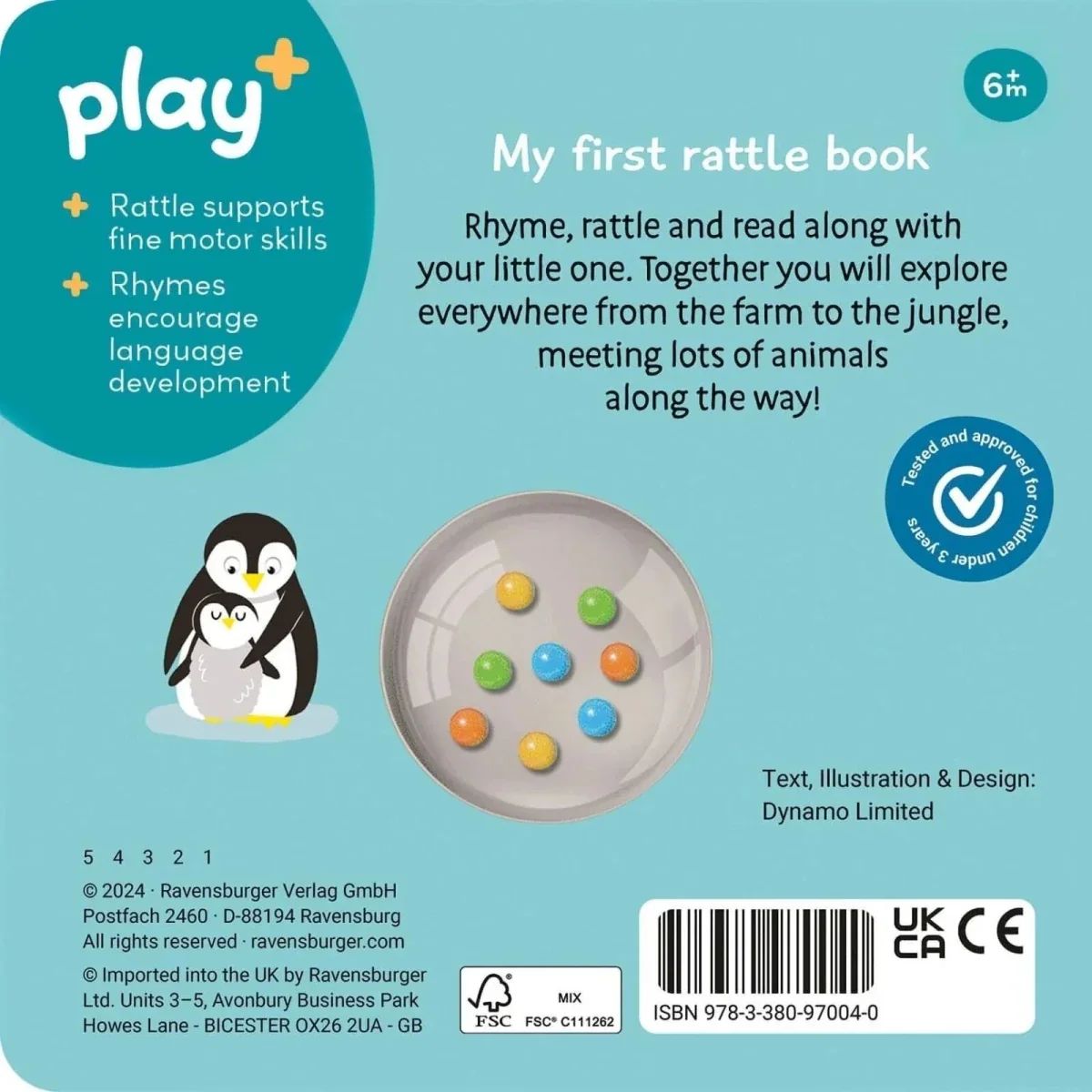 Play+ Ready Steady Shake Rattle Book - First Animals - Image 2