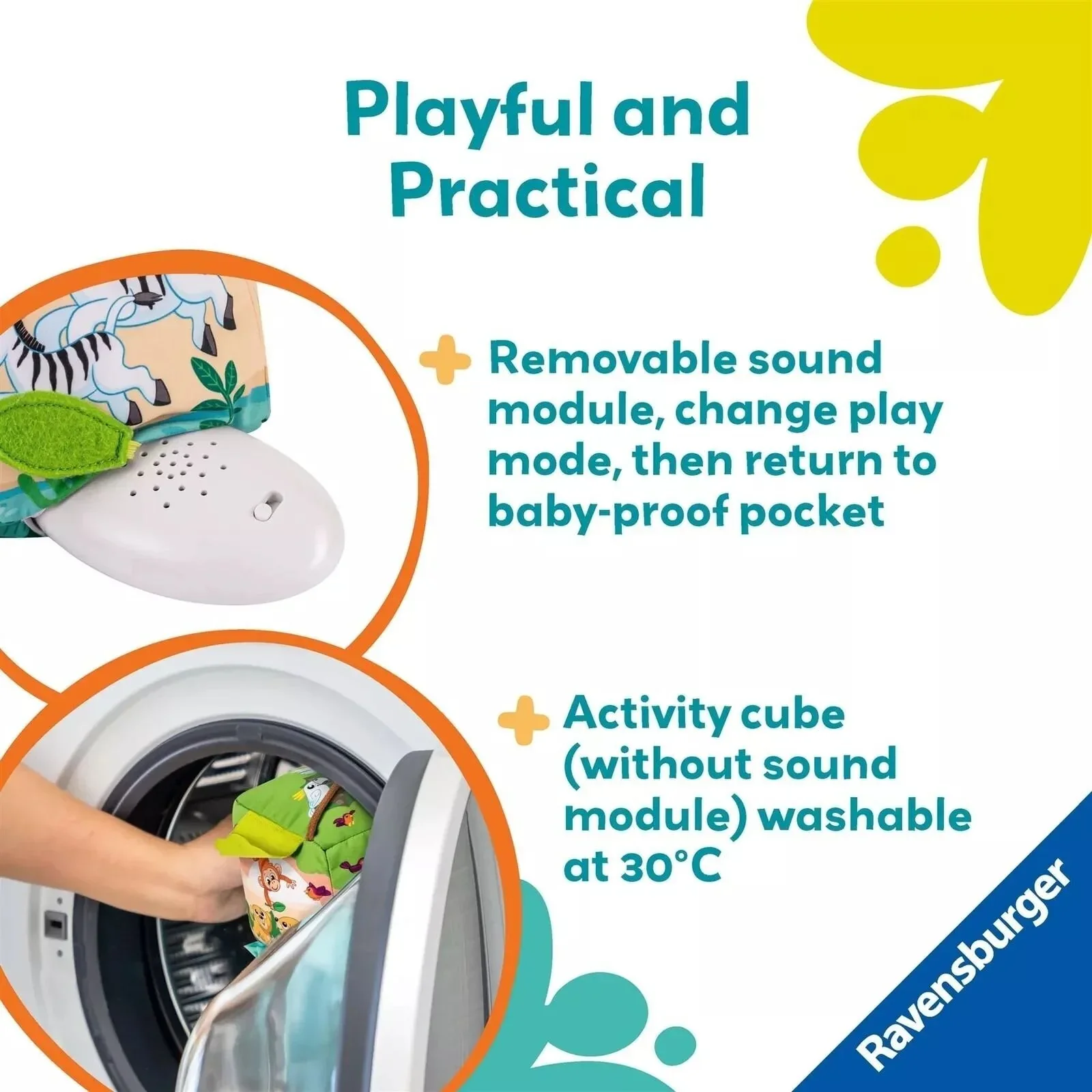 Play+ Roll & Play Sound Cube Wild Animals - Image 6