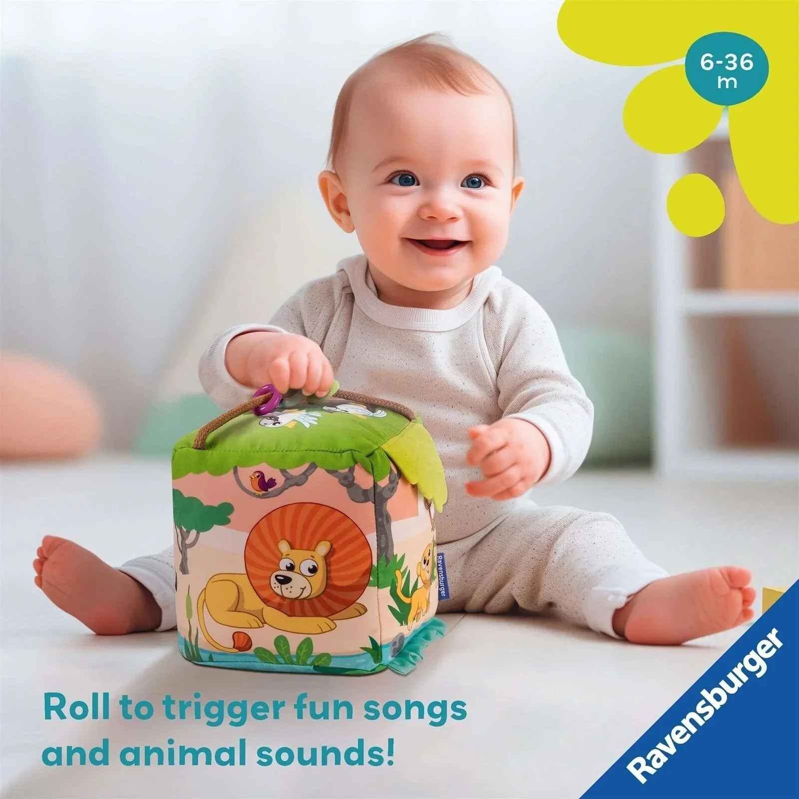Play+ Roll & Play Sound Cube Wild Animals - Image 7