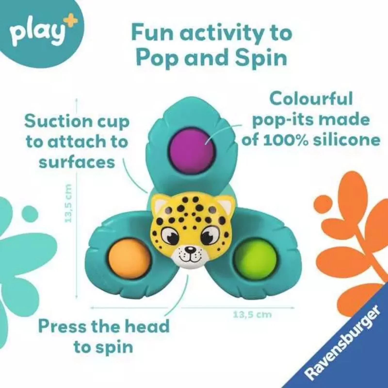 Play+ Spin & Pop - Leopard - Image 3