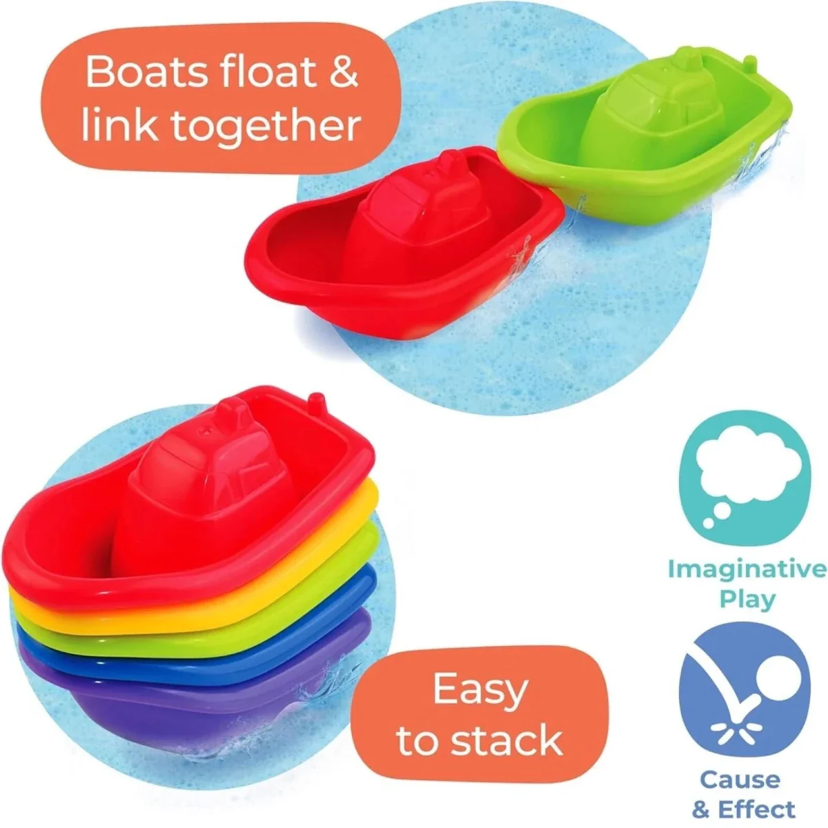 Play Tots Bath Stacking Boats - Image 3