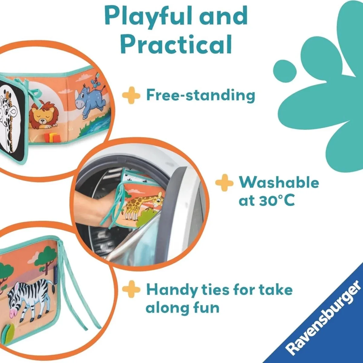 Play+ Tummy Time Wild Animals Book - Image 5