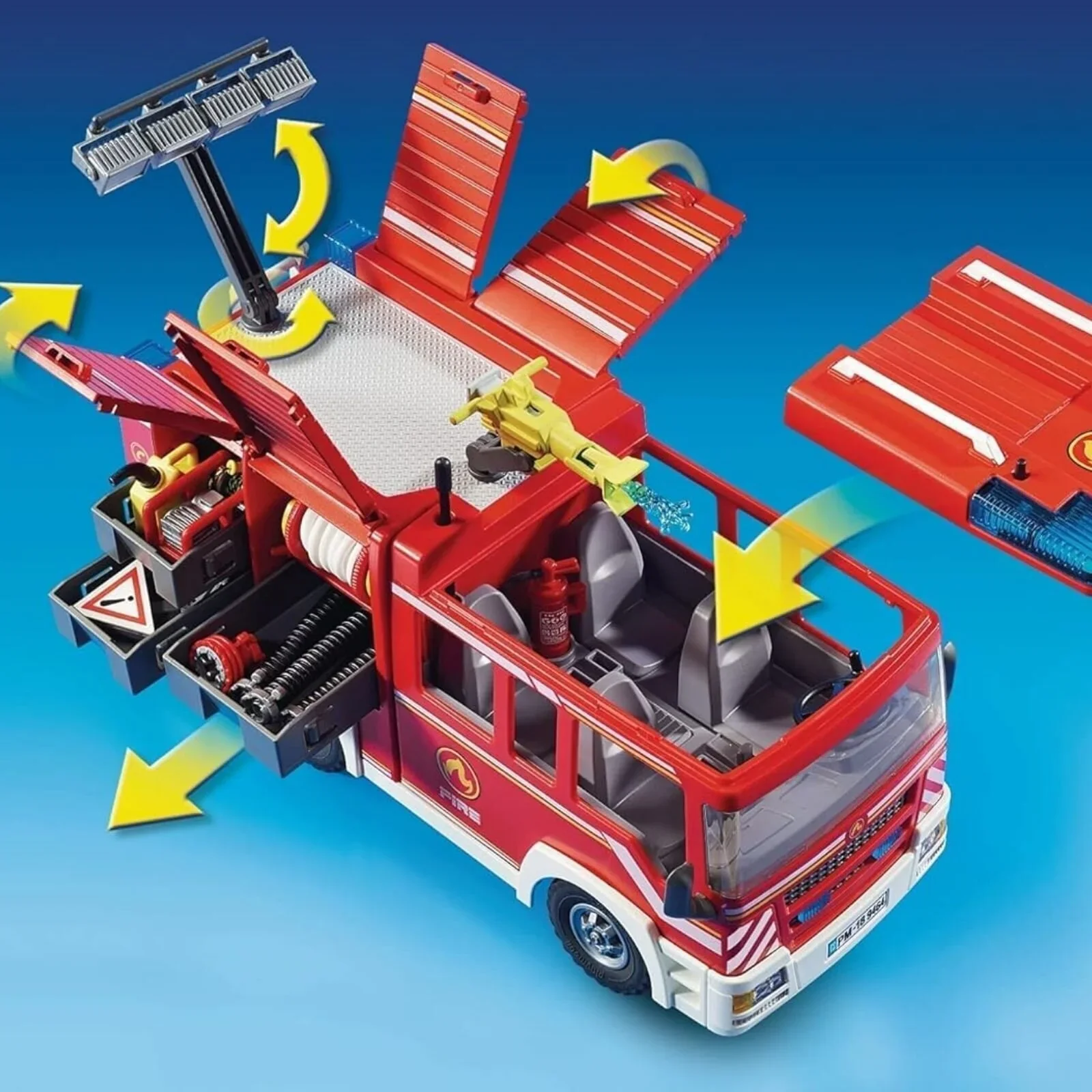 Playmobil City Action Fire Engine with Working Water Cannon 9464 - Image 4