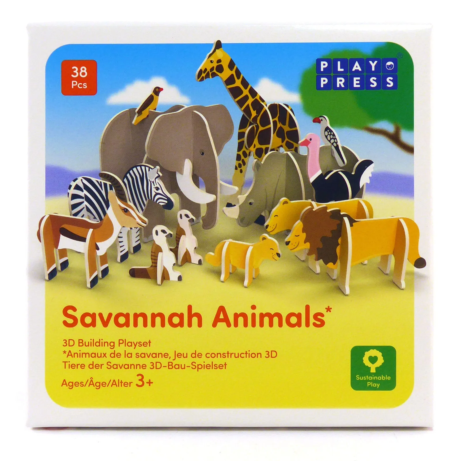 Playpress Toys Savannah Animals Playset - Image 3