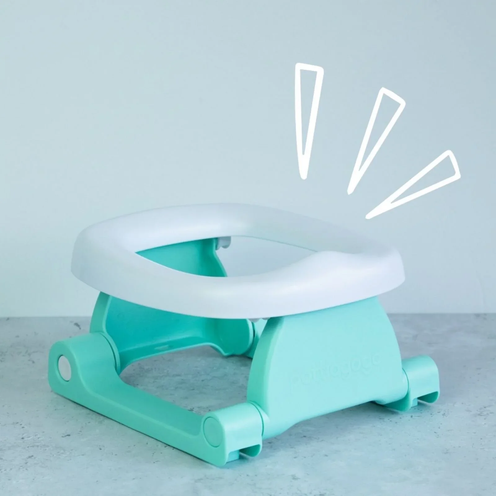 Pottiagogo Portable Folding Potty - Eggshell Blue - Image 4