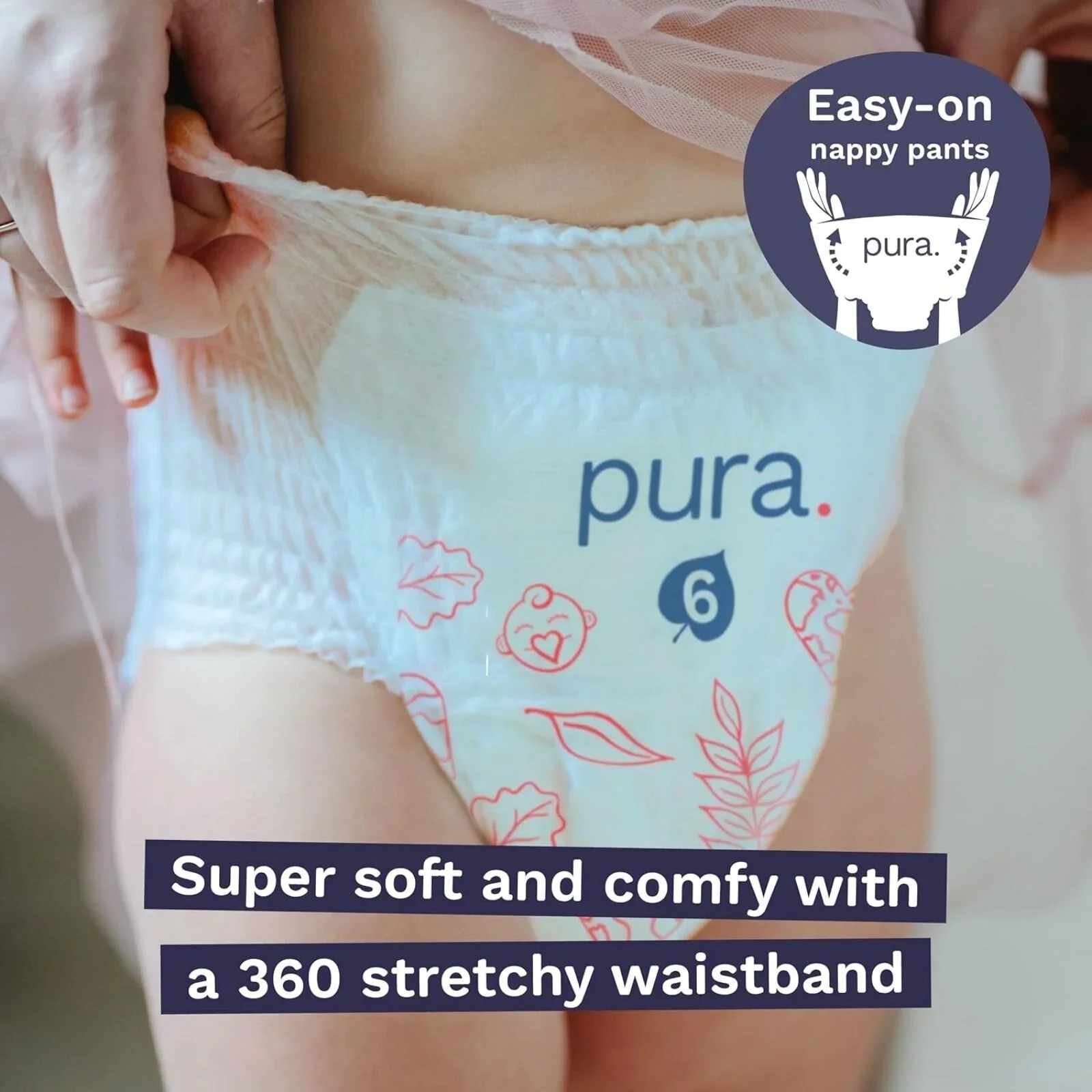 Pura Eco Nappy Pants Size 8 - 15 nappies - Image 3