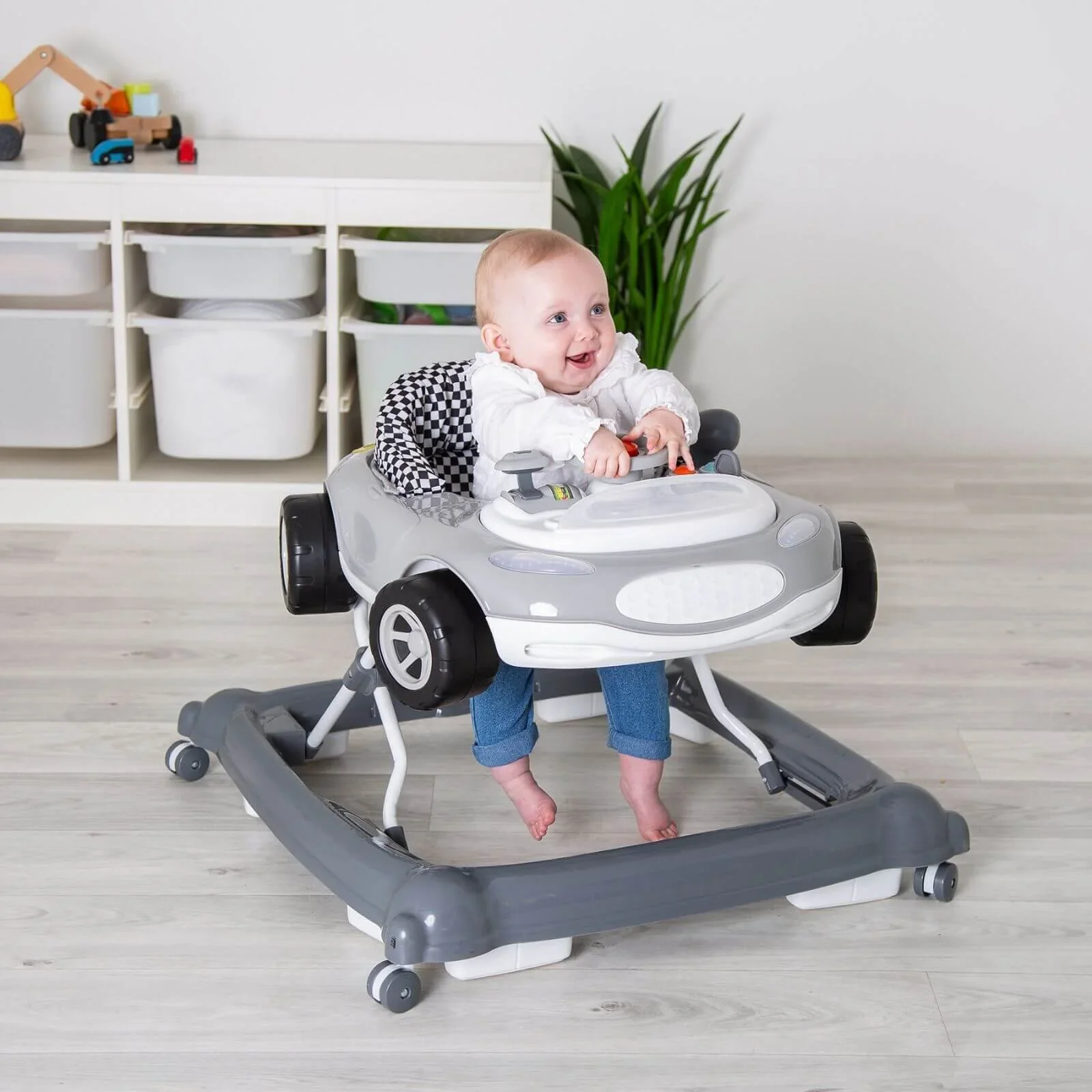 Red Kite Baby Go Round Race Sporty Car Electronic Walkers - Grey - Image 15