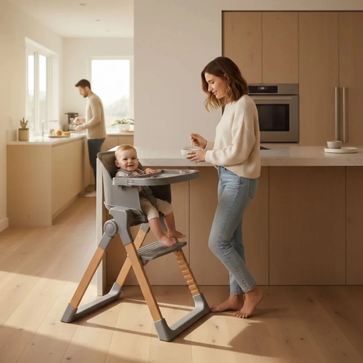 Red Kite Feed Me Orbit Highchair - Grey - Image 9