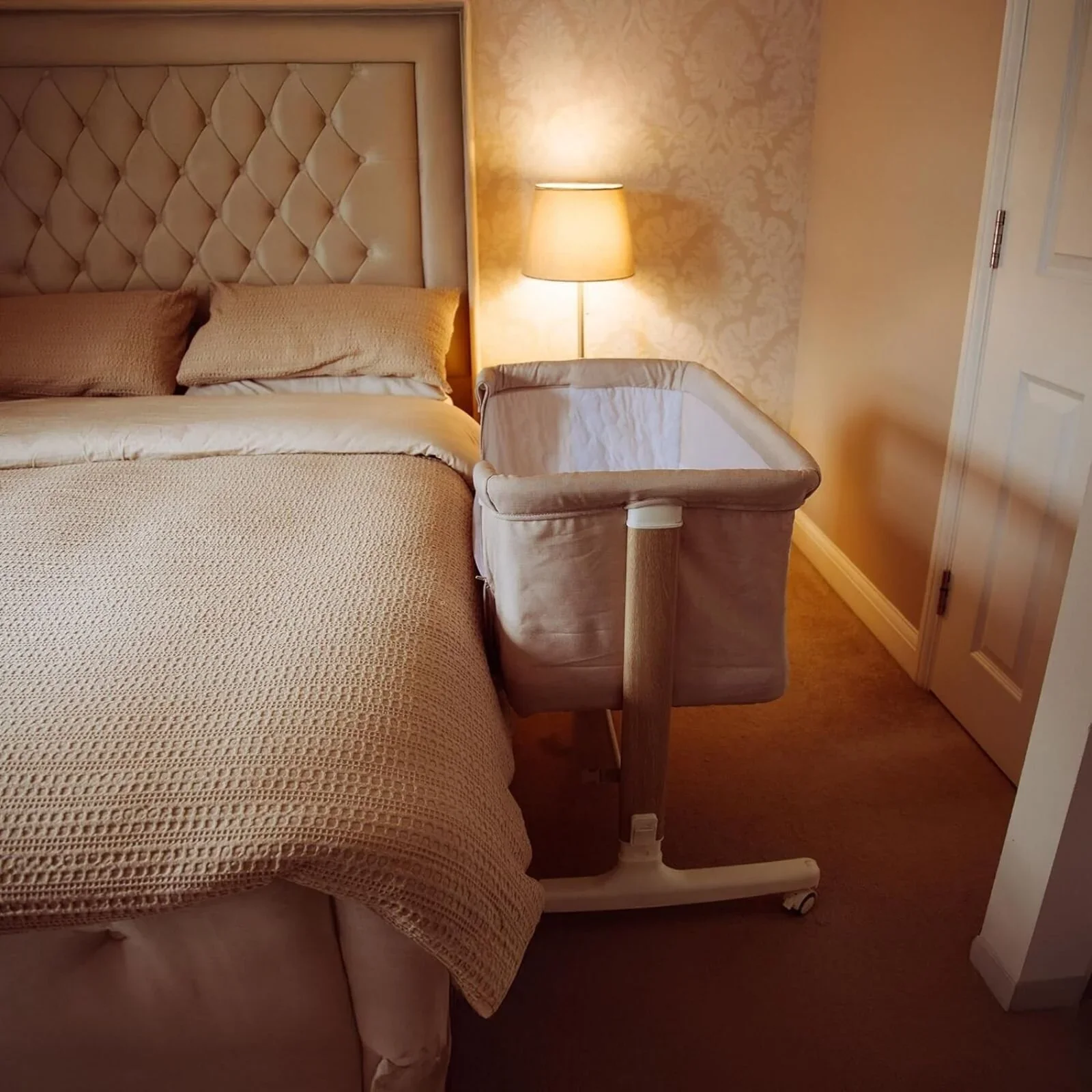 Red Kite Rockabye Bedside Crib - Oatmeal - Image 11