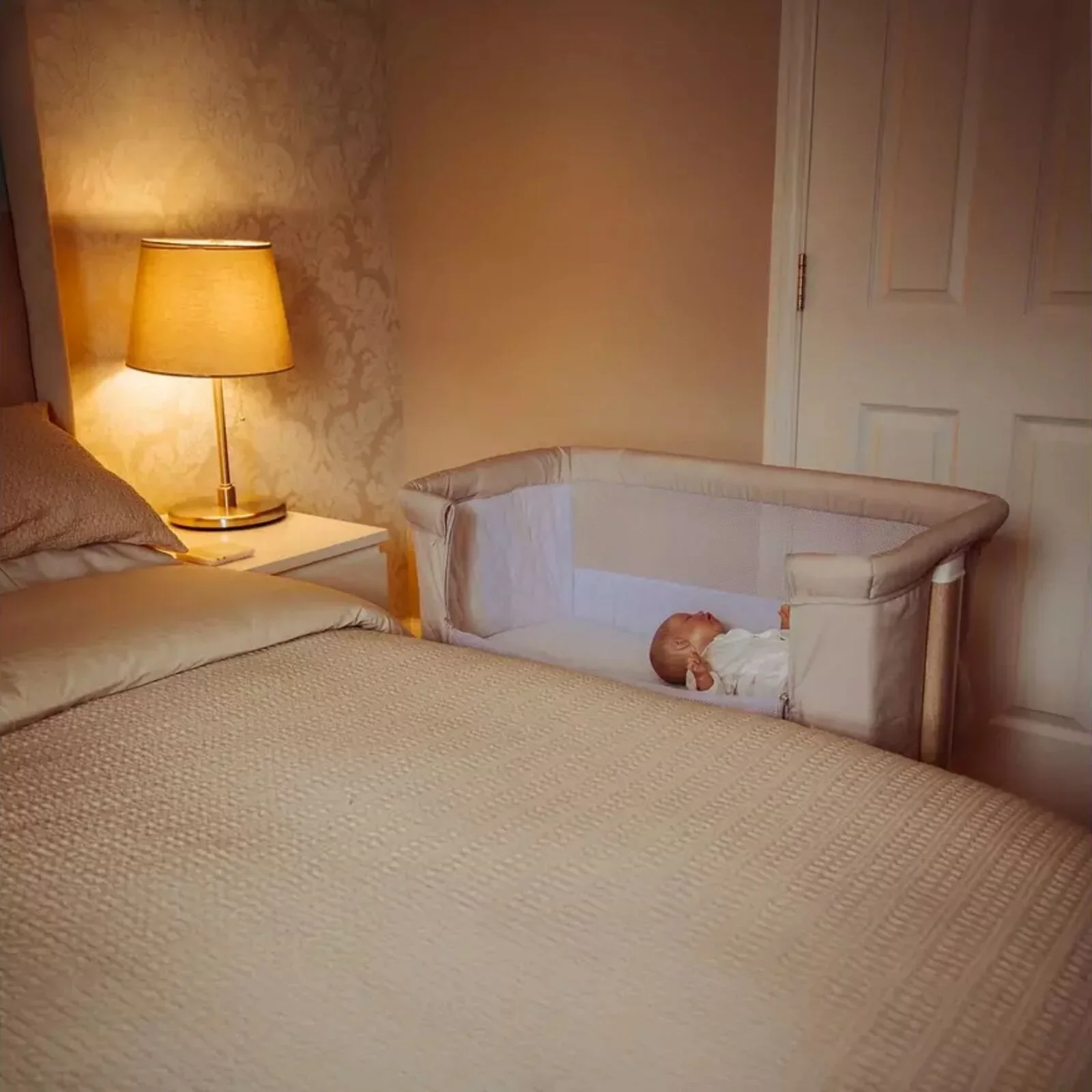 Red Kite Rockabye Bedside Crib - Oatmeal - Image 13