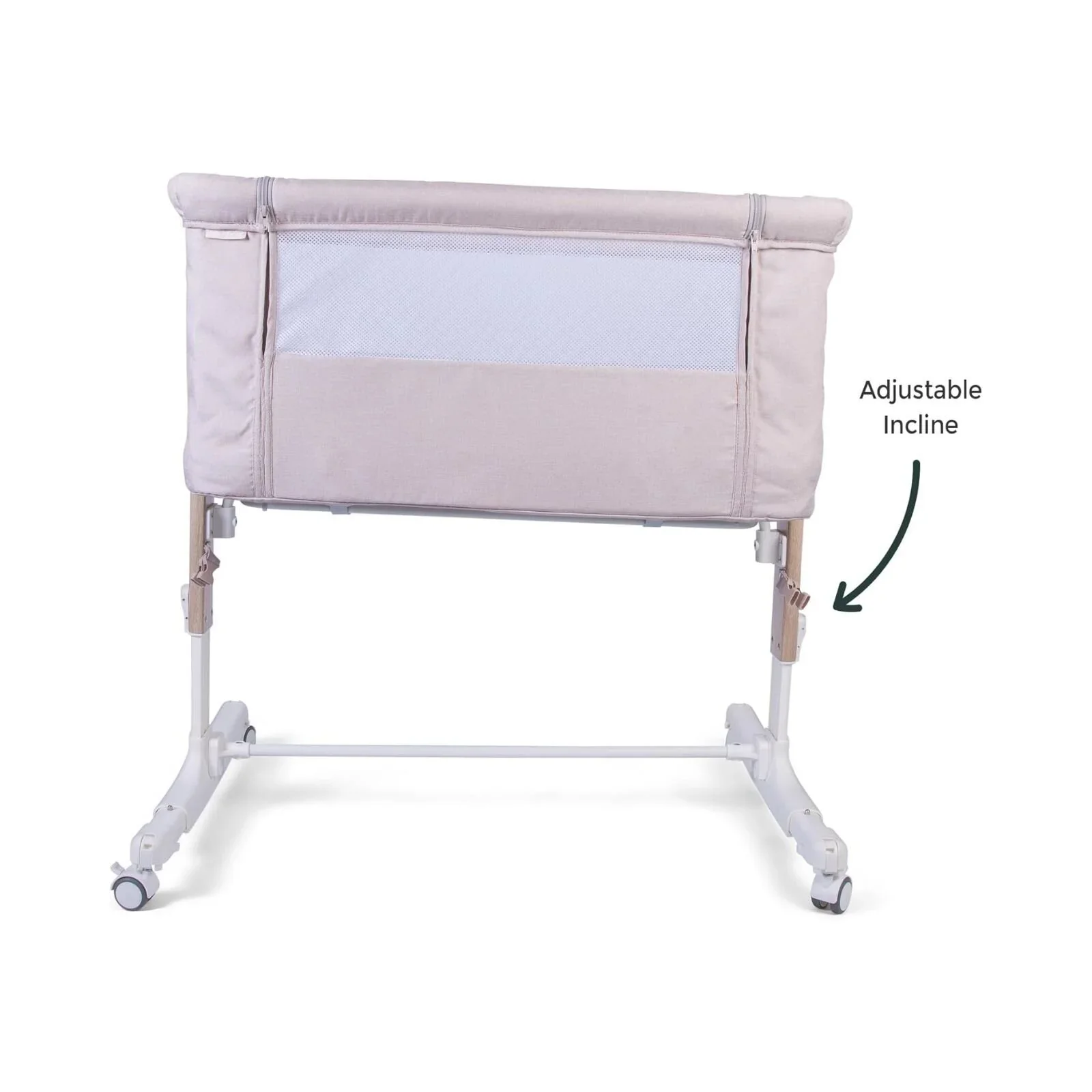 Red Kite Rockabye Bedside Crib - Oatmeal - Image 3