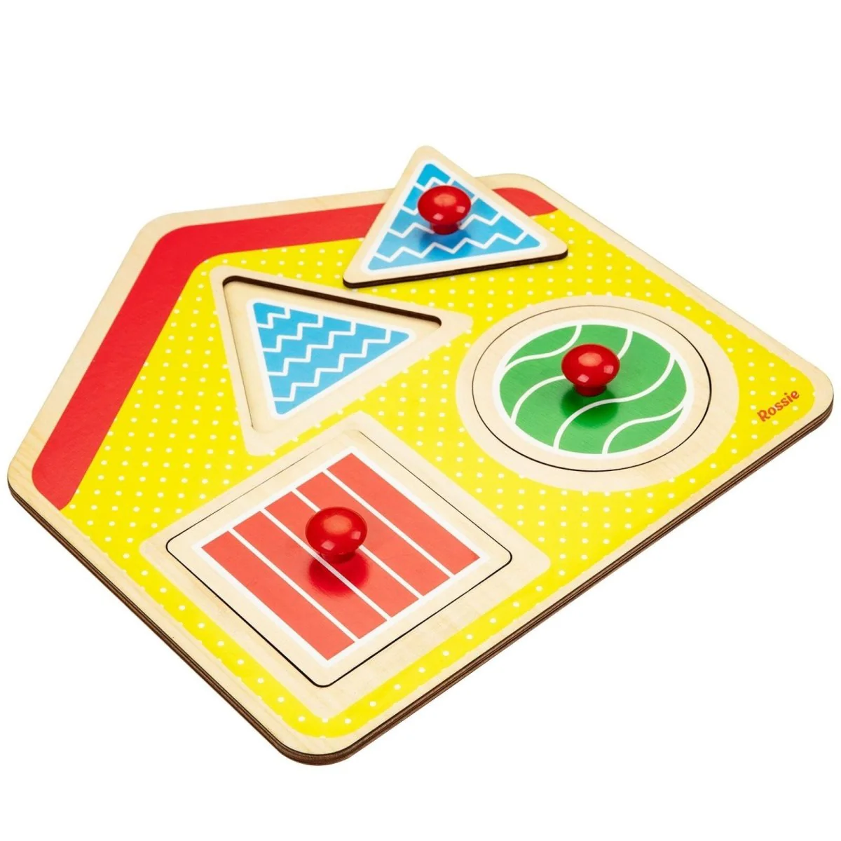 Rossie Wooden First Puzzle - Geometric House - Image 2